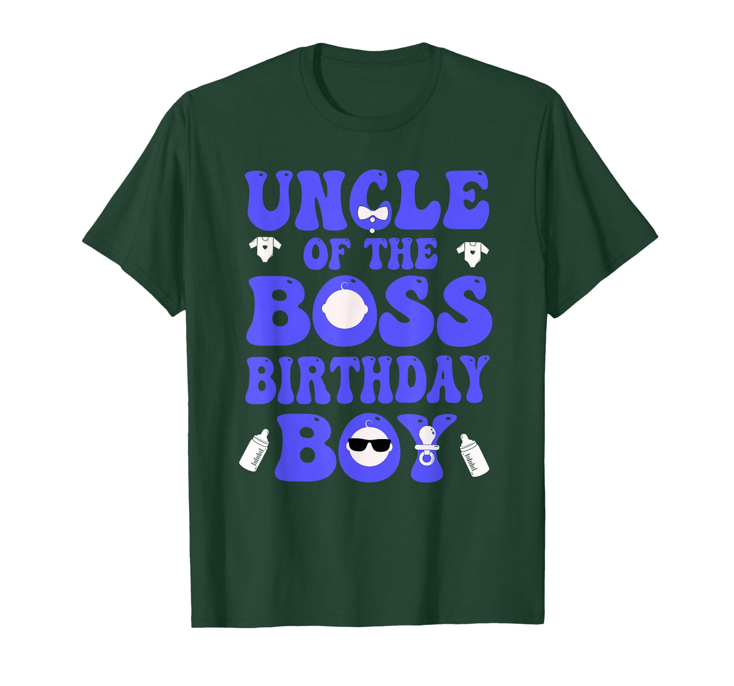 Uncle Of The Boss Birthday Boy Baby Family Decorations T-Shirt