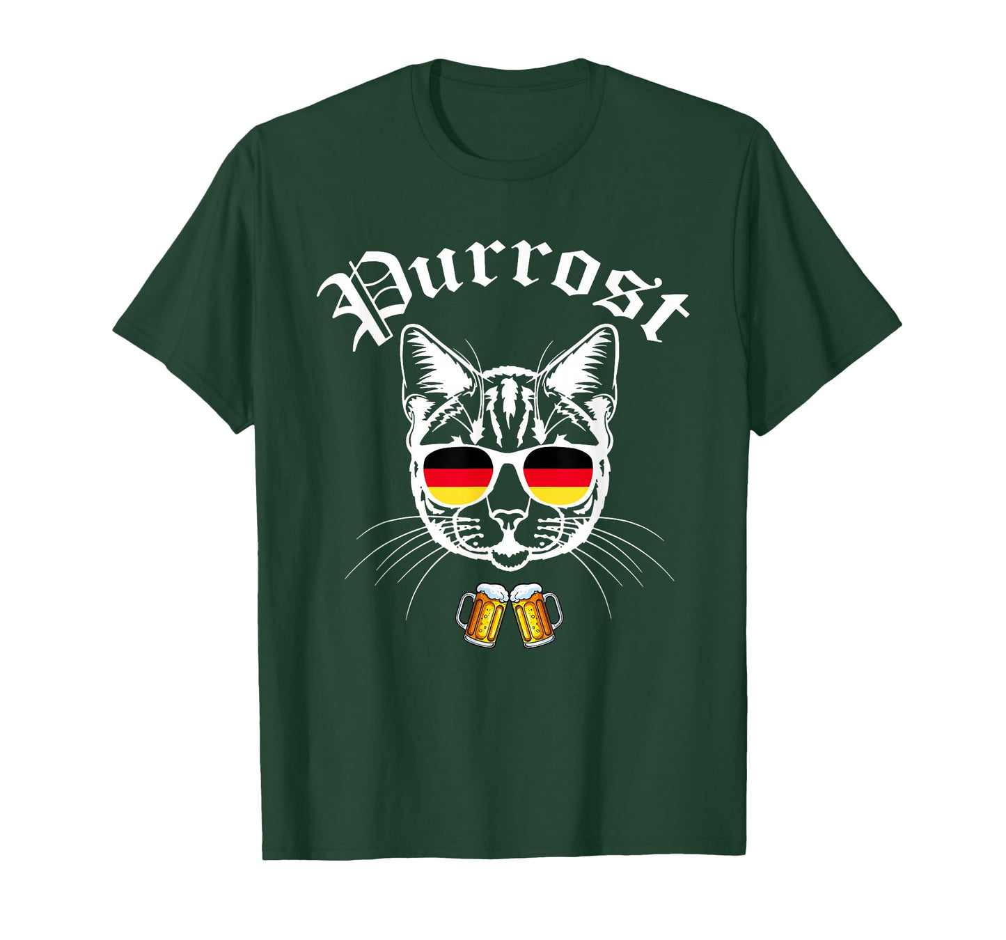 Oktoberfest Prost Funny German Flag Pun Purrost Cat Festival T-Shirt