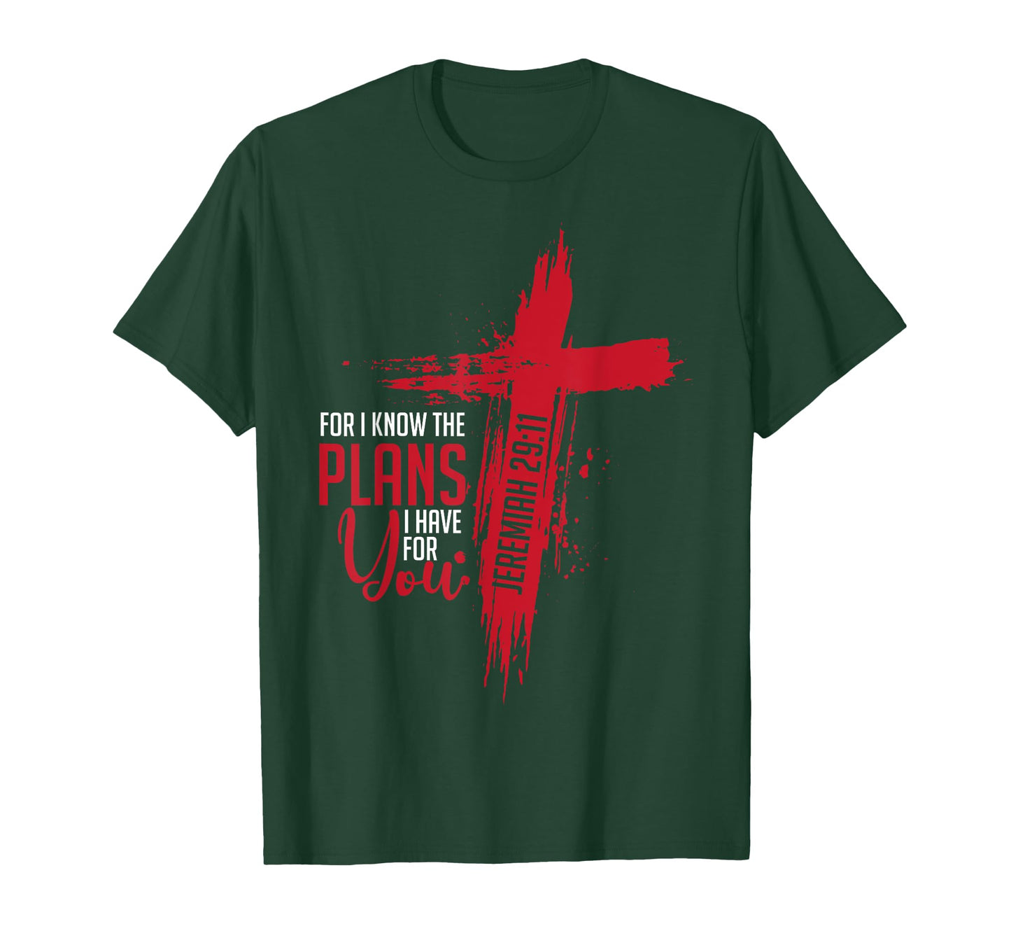 Jeremiah 29:11 Christian Religious Bible Verse Cross T-Shirt