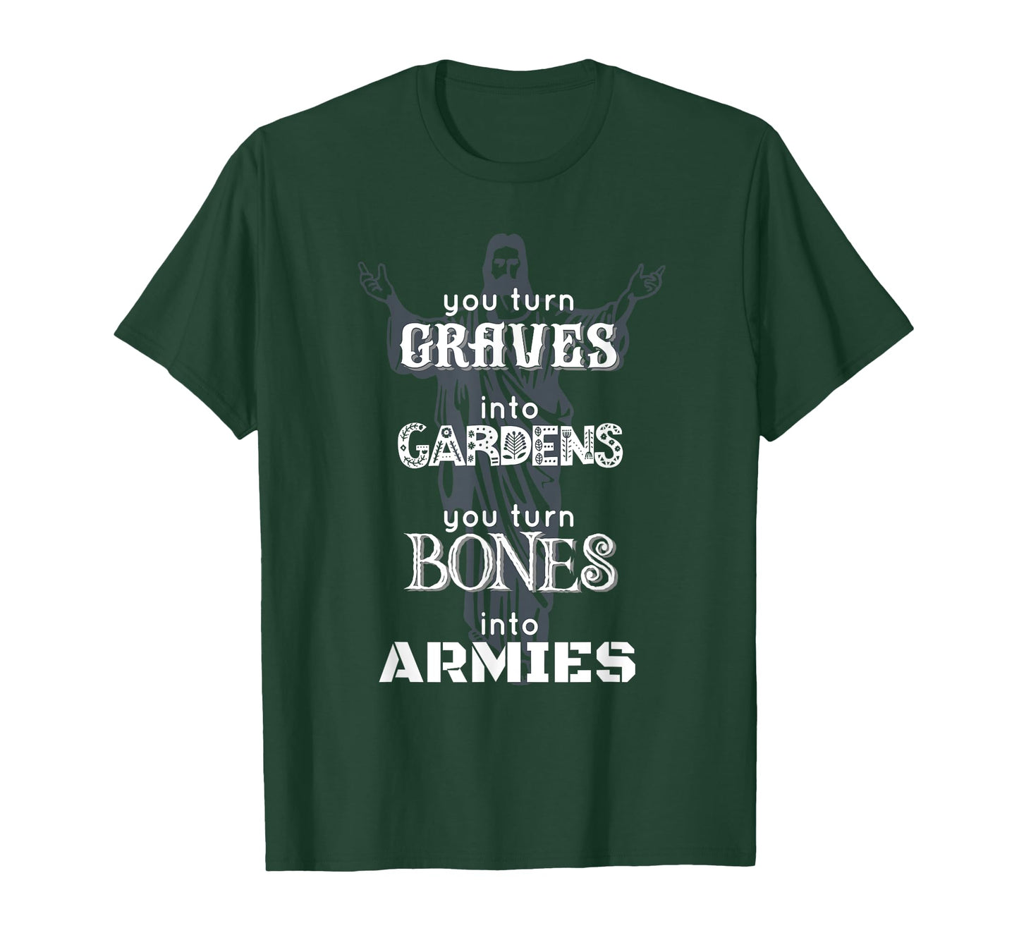 Christian Halloween Graves to Gardens Breathe in Dead Bones T-Shirt