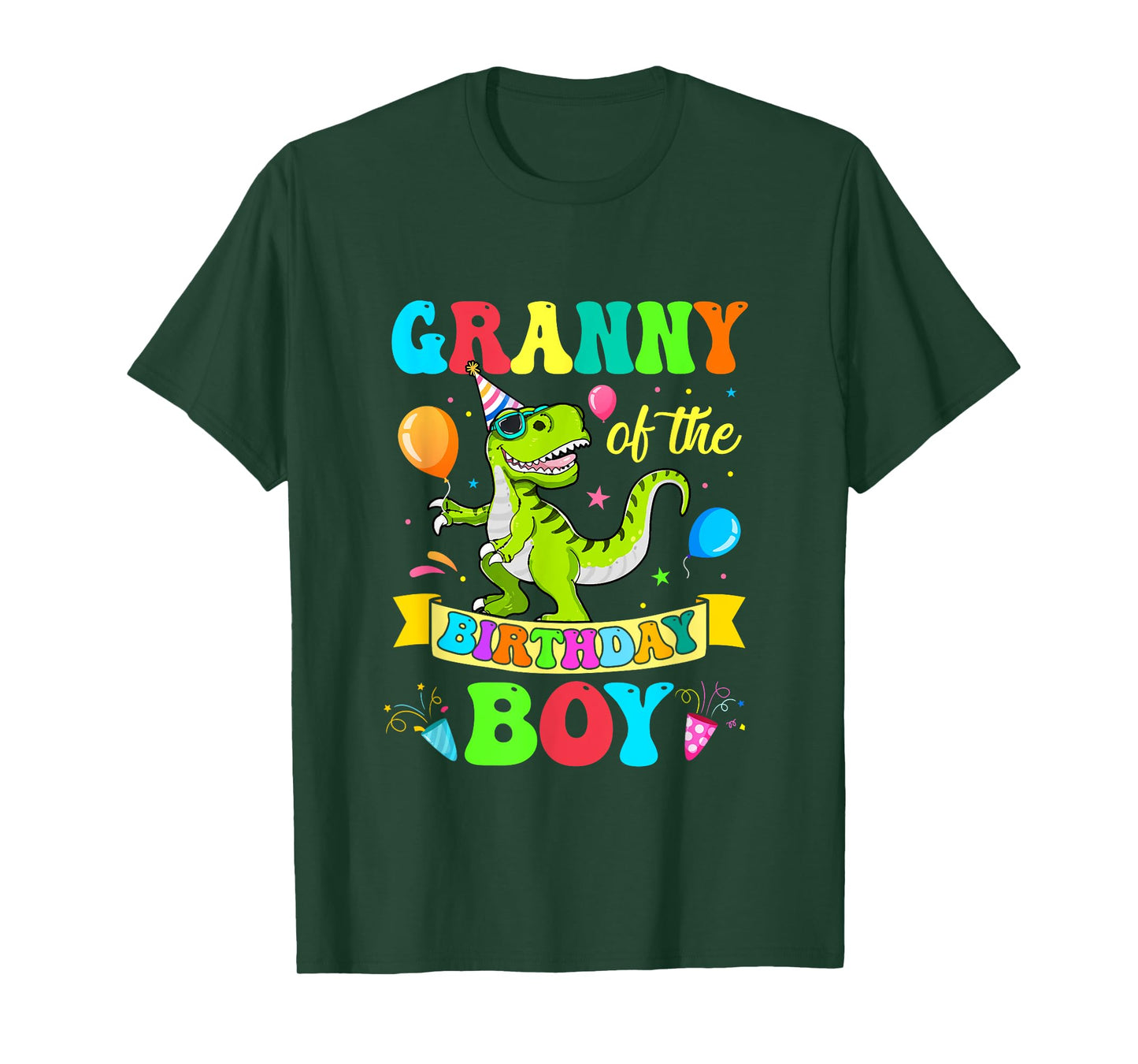 Granny Of The Birthday Boy T-Rex Dinosaur Birthday Party T-Shirt