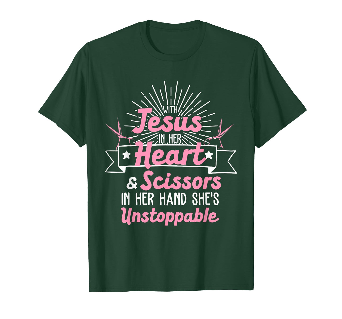 Best Hair Dresser Gift Idea Jesus Religious Quote Funny Hairdresser Designs Girls Women Christian Hairstylists T-Shirt, Black