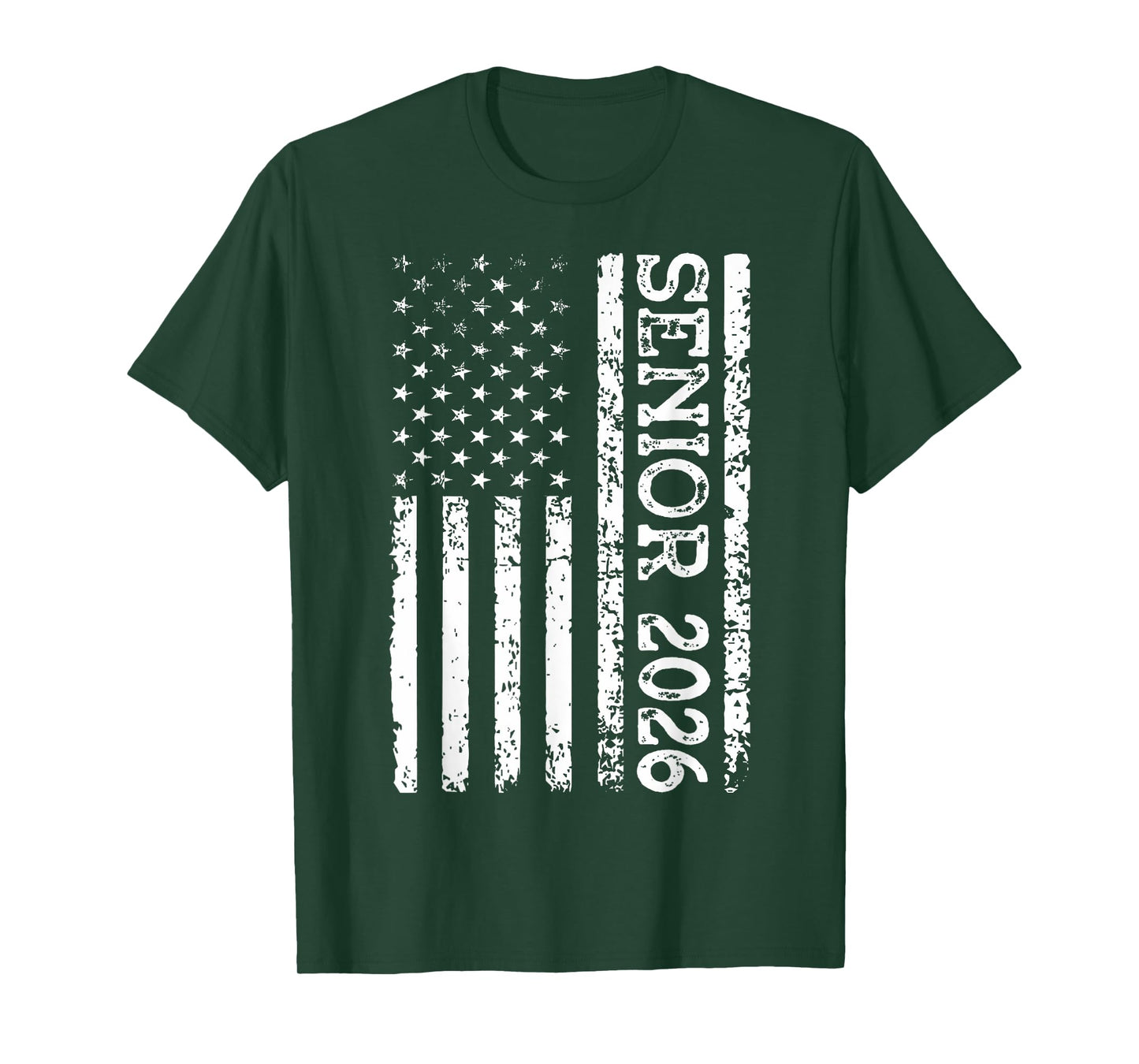 Senior Class Of 2026 Patriotic American USA Flag Graduation T-Shirt