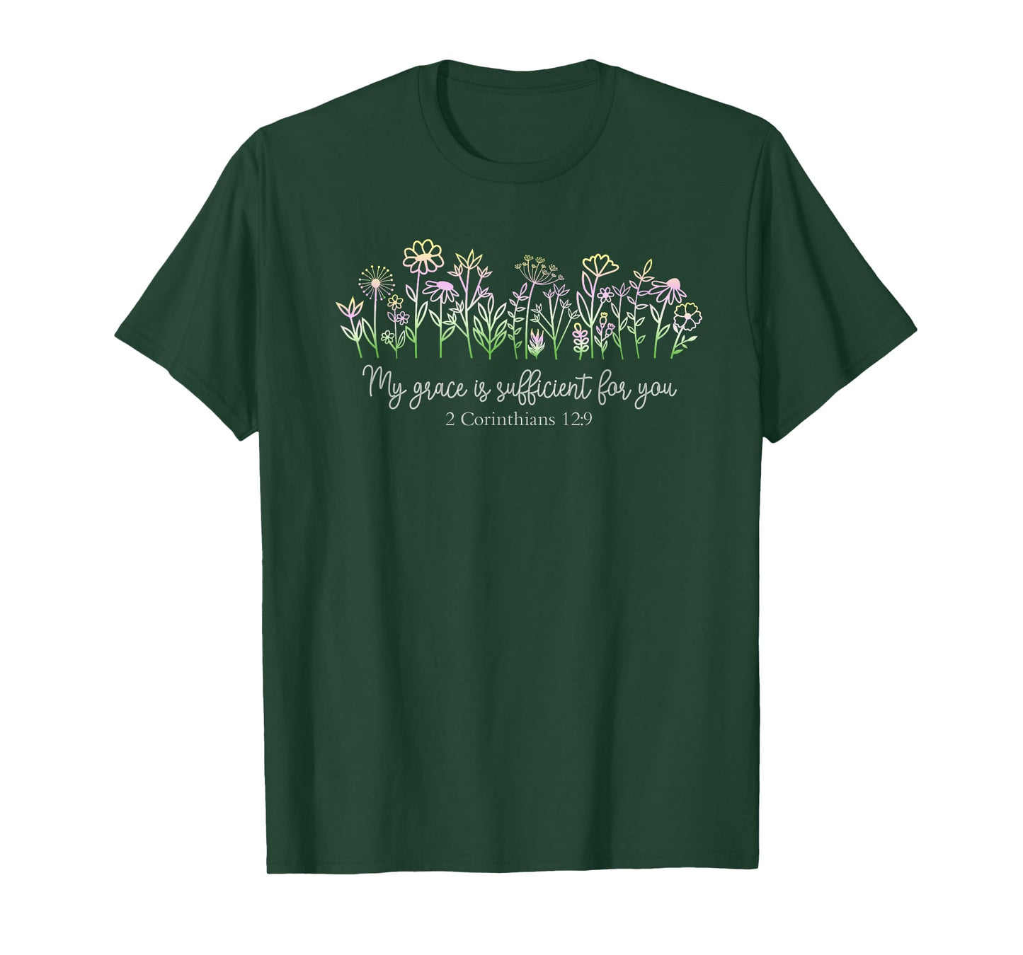 Uplifting Christian Floral Theme for Faithful Women T-Shirt