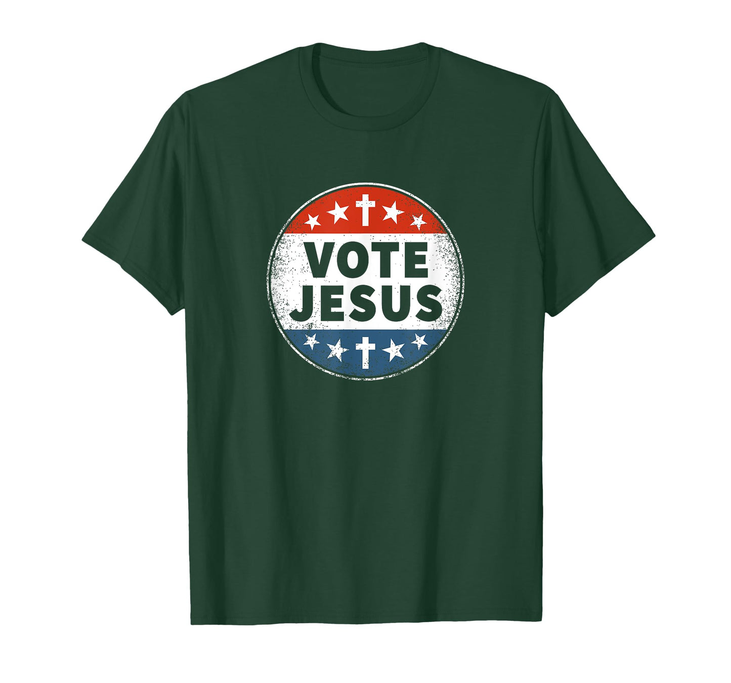 Vote Jesus - Novelty Faith Patriotic T-Shirt