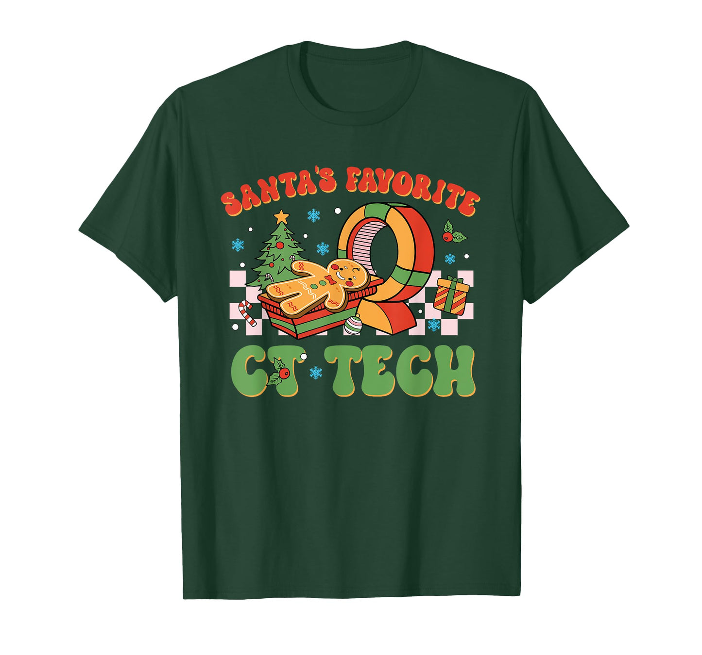 Santa's Favorite Ct Tech Christmas Technologist T-Shirt