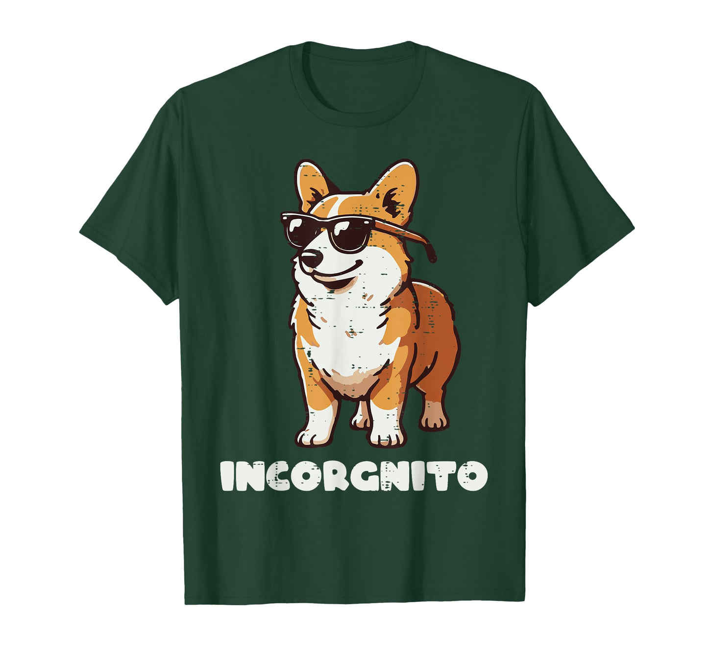 Corgi Dog Sunglasses Incorgnito Funny Saying Men Women Kids T-Shirt