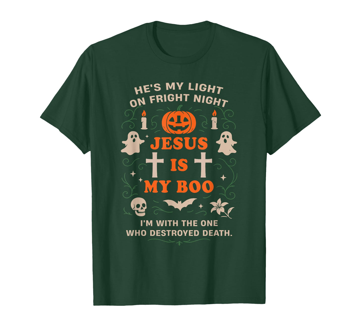 Jesus is My Boo, He is My Light Fright Night,Jesus Halloween T-Shirt