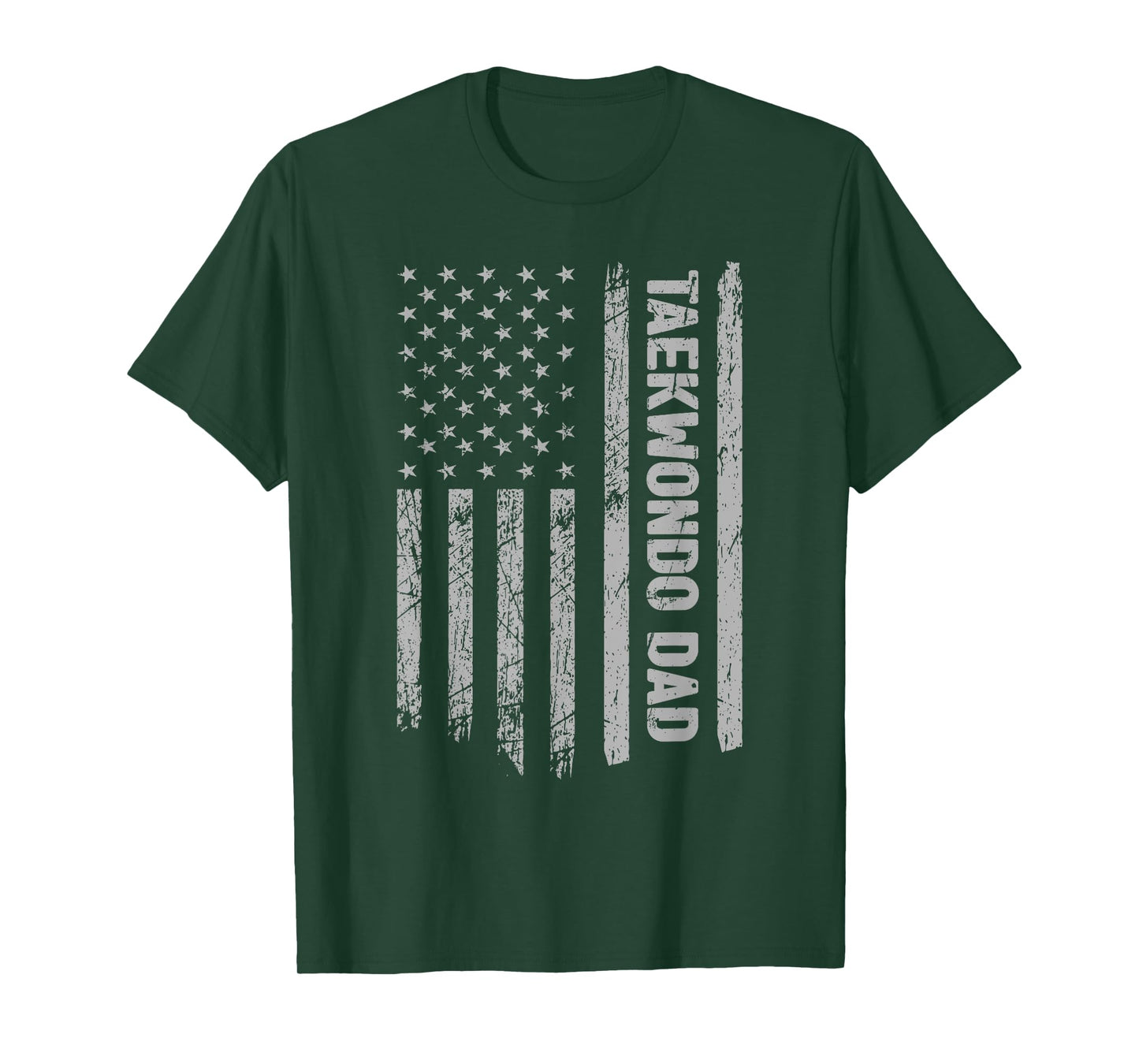 Funny Taekwondo Dad America US Flag Patriot - Vintage Gift T-Shirt