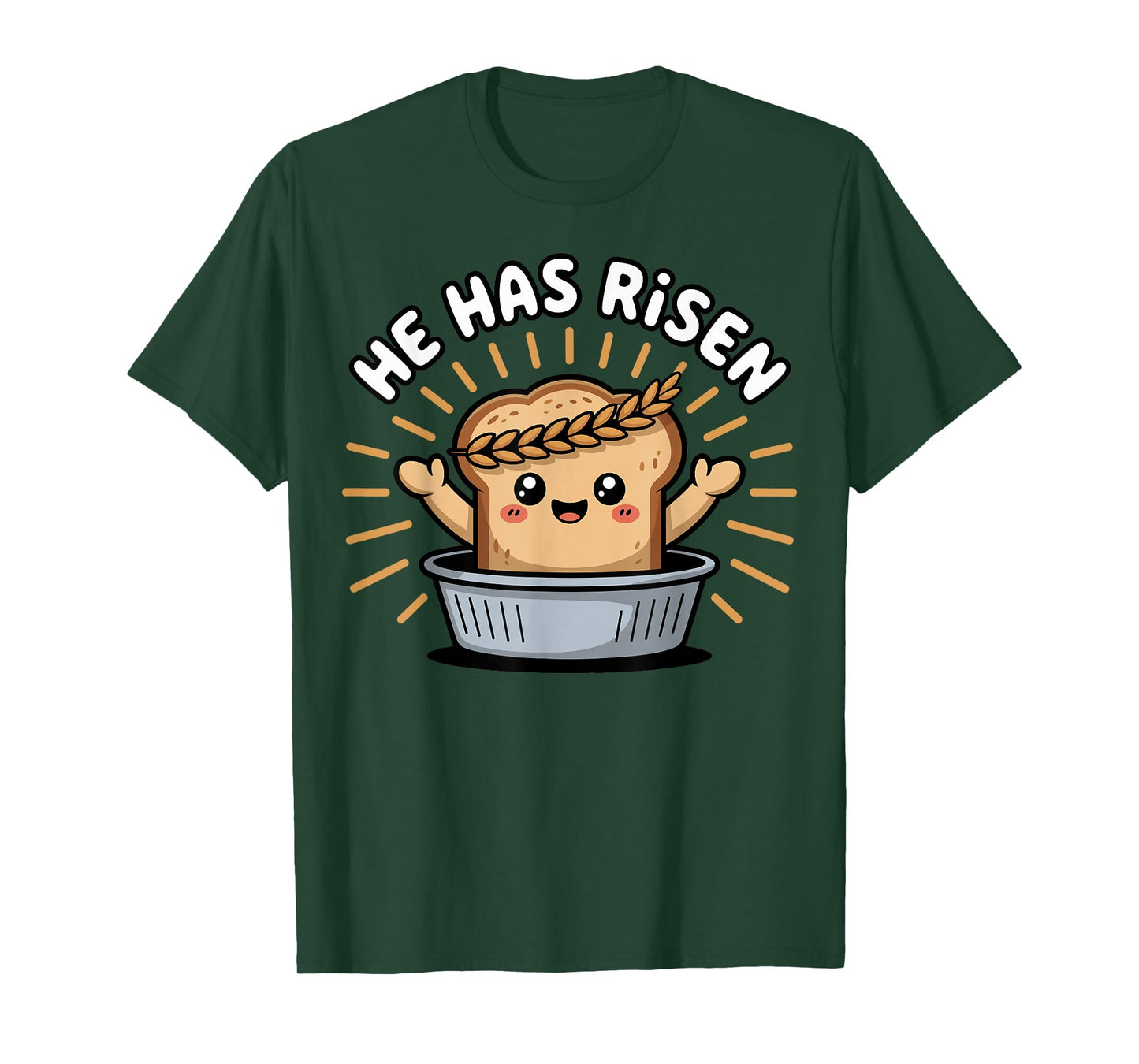 Funny Bakery Baking Jesus Christ Bread He Has Risen T-Shirt