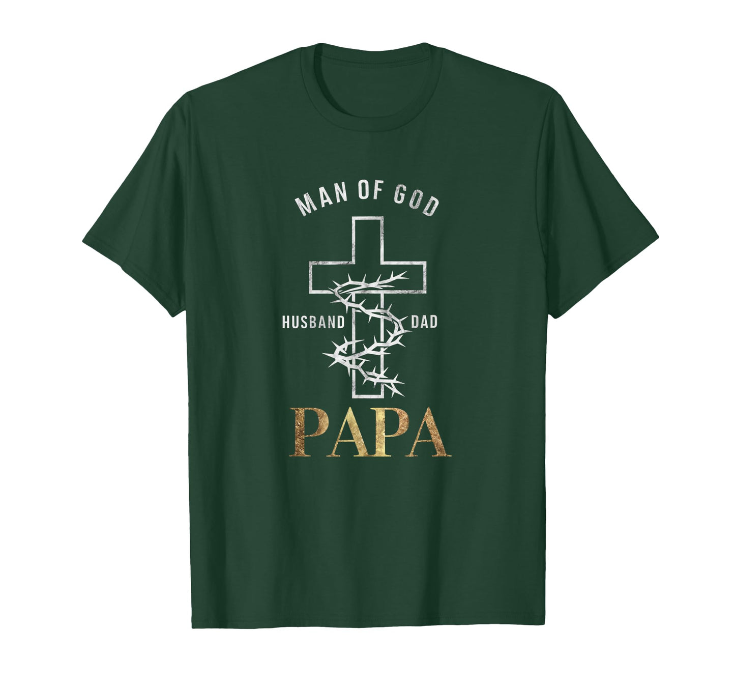 Christian Cross Fathers Day Papa Husband Dad God T-Shirt