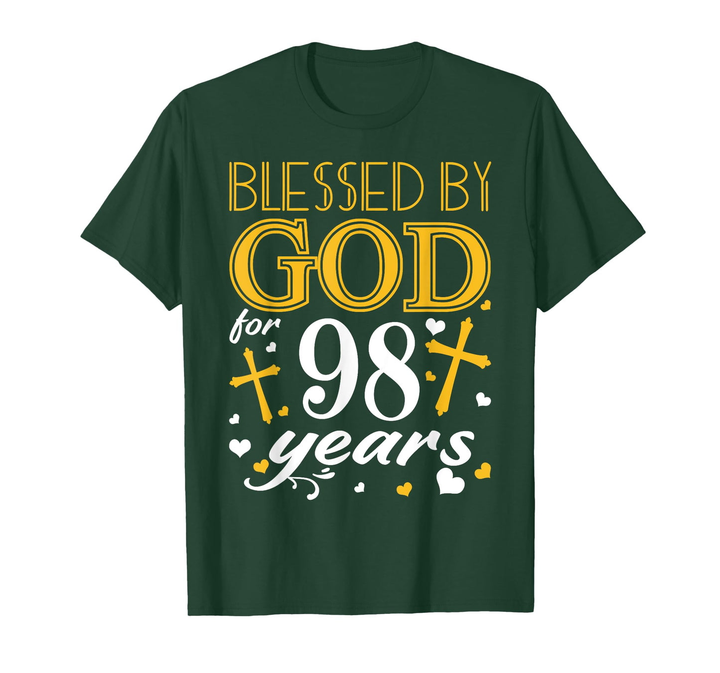 Vintage Blessed By God For 98 Years Happy 98th Birthday T-Shirt