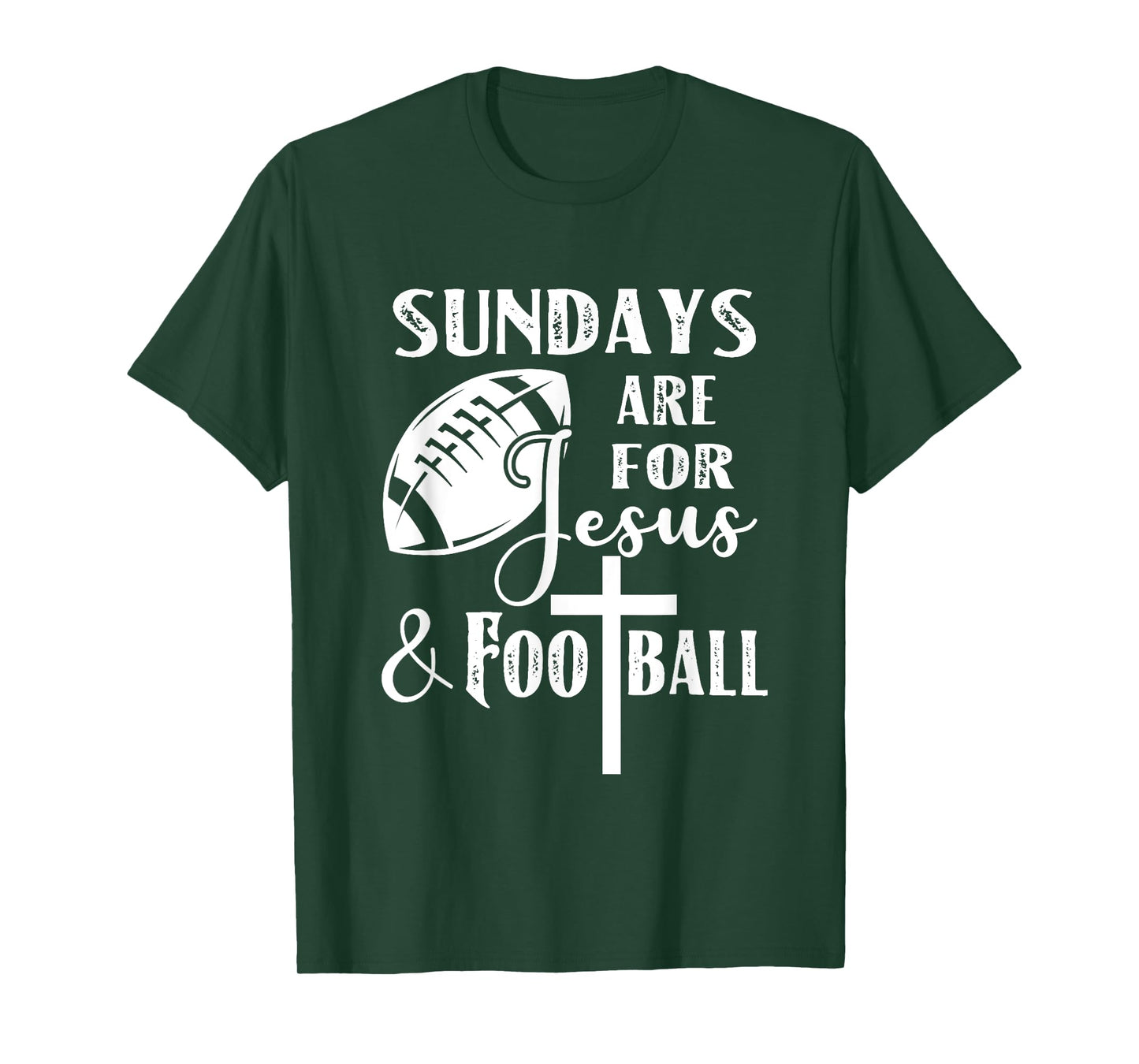 Sundays Are For Jesus And Football Funny Christian Gift T-Shirt