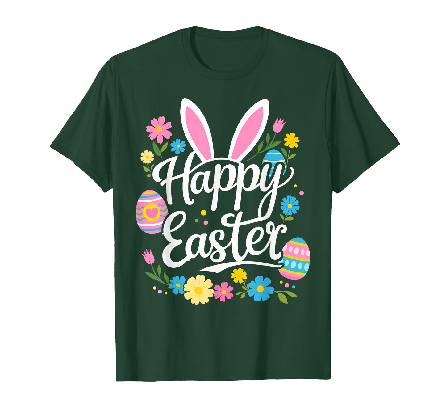 Happy easter with bunny and eggs T-Shirt
