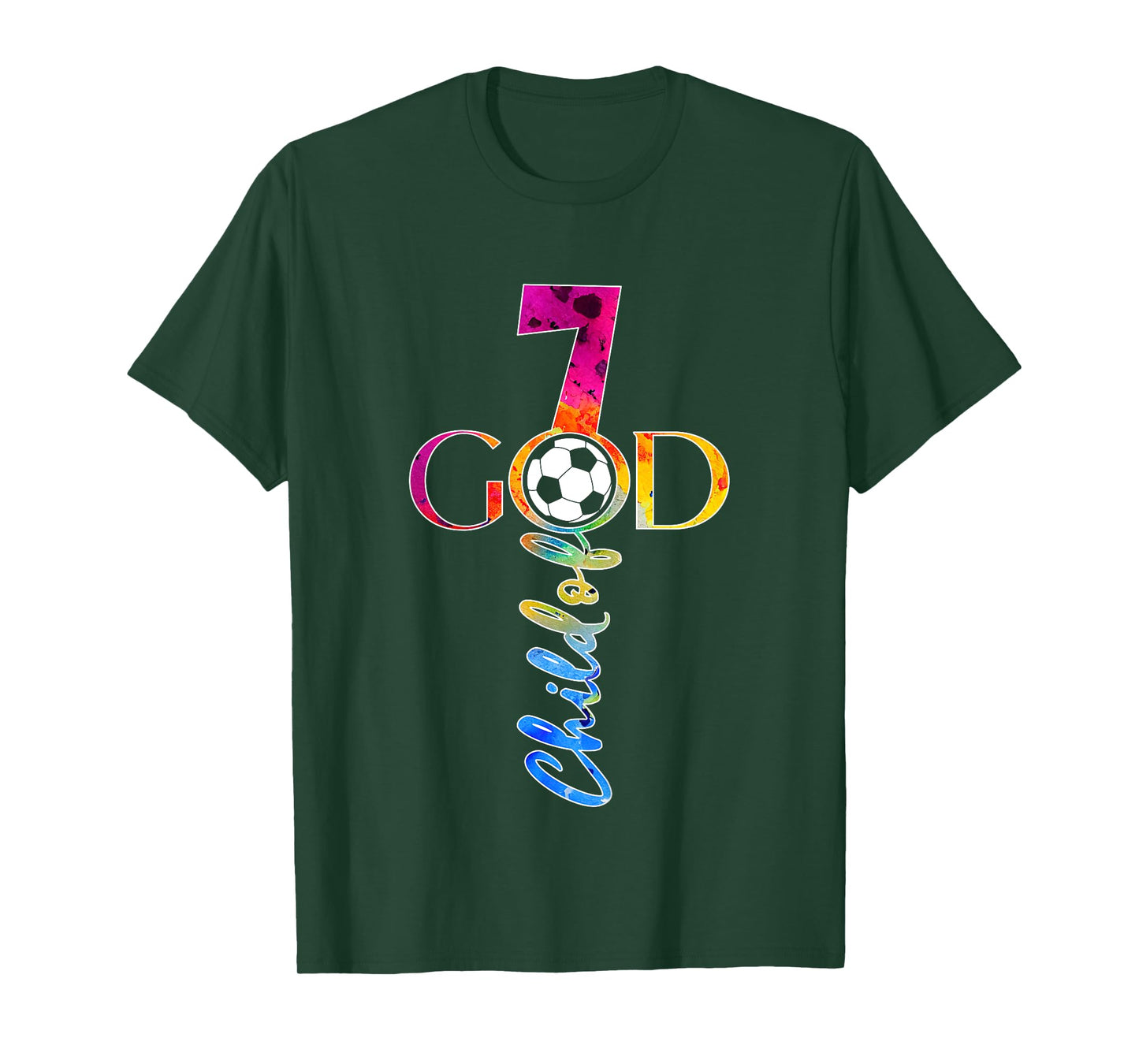 JESUS 7 YEARS CHILD OF GOD SOCCER 7TH BIRTHDAY T-Shirt