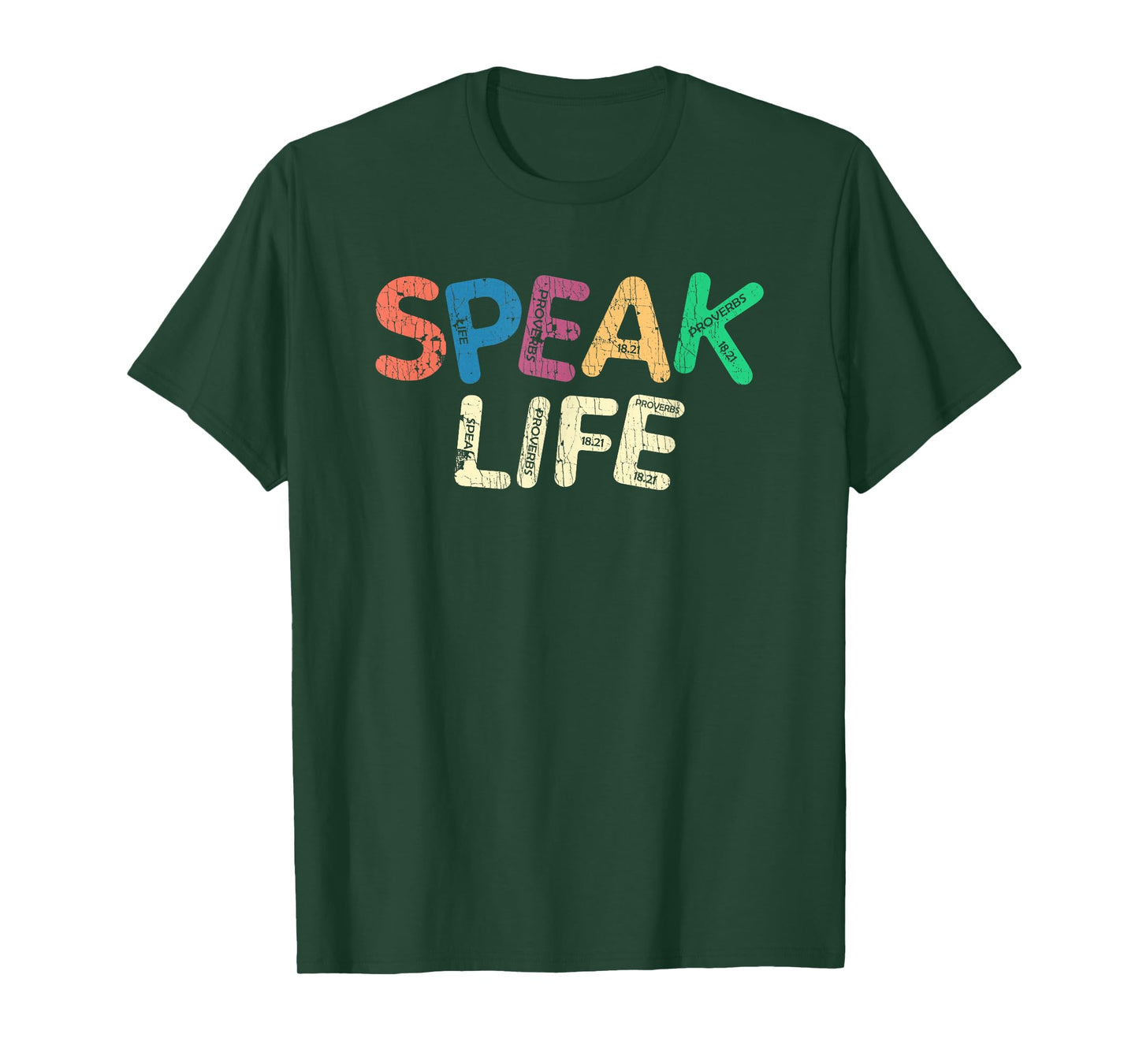 Speak Life Proverbs Cross Christian Quote T-Shirt