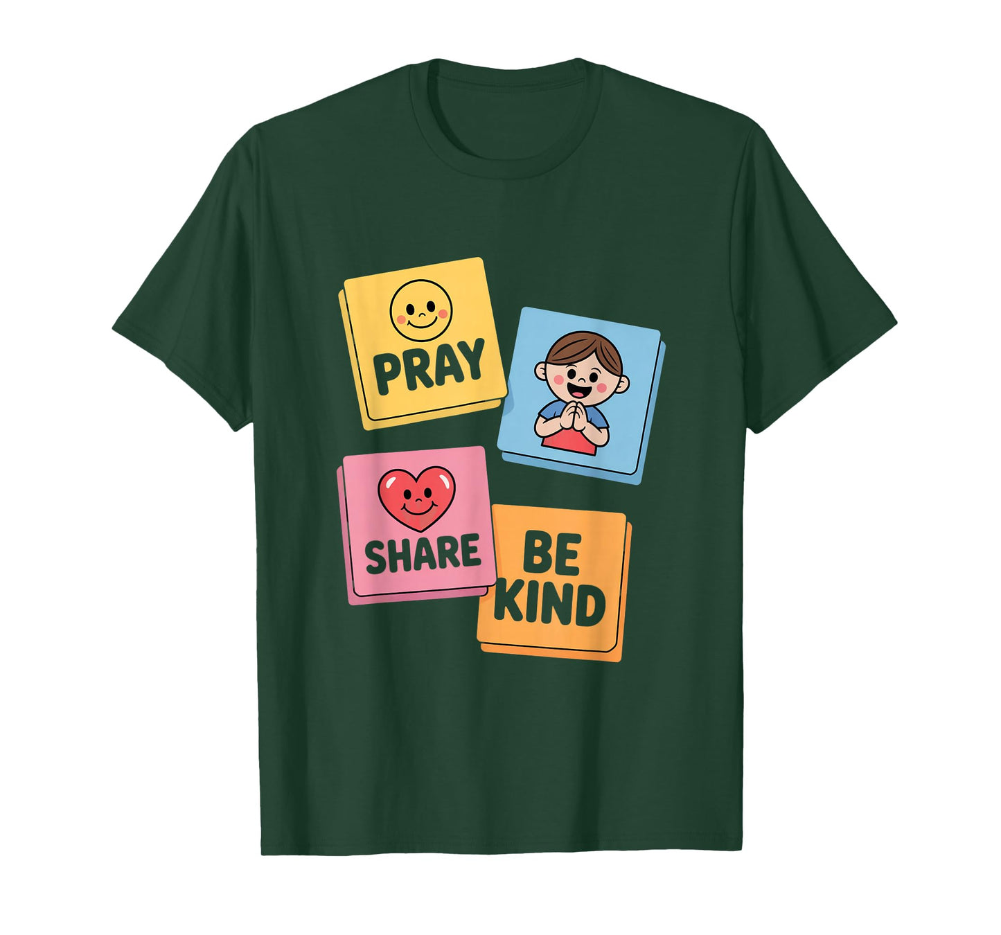 Pray Share Be Kind Kids Christian Sunday School T-Shirt