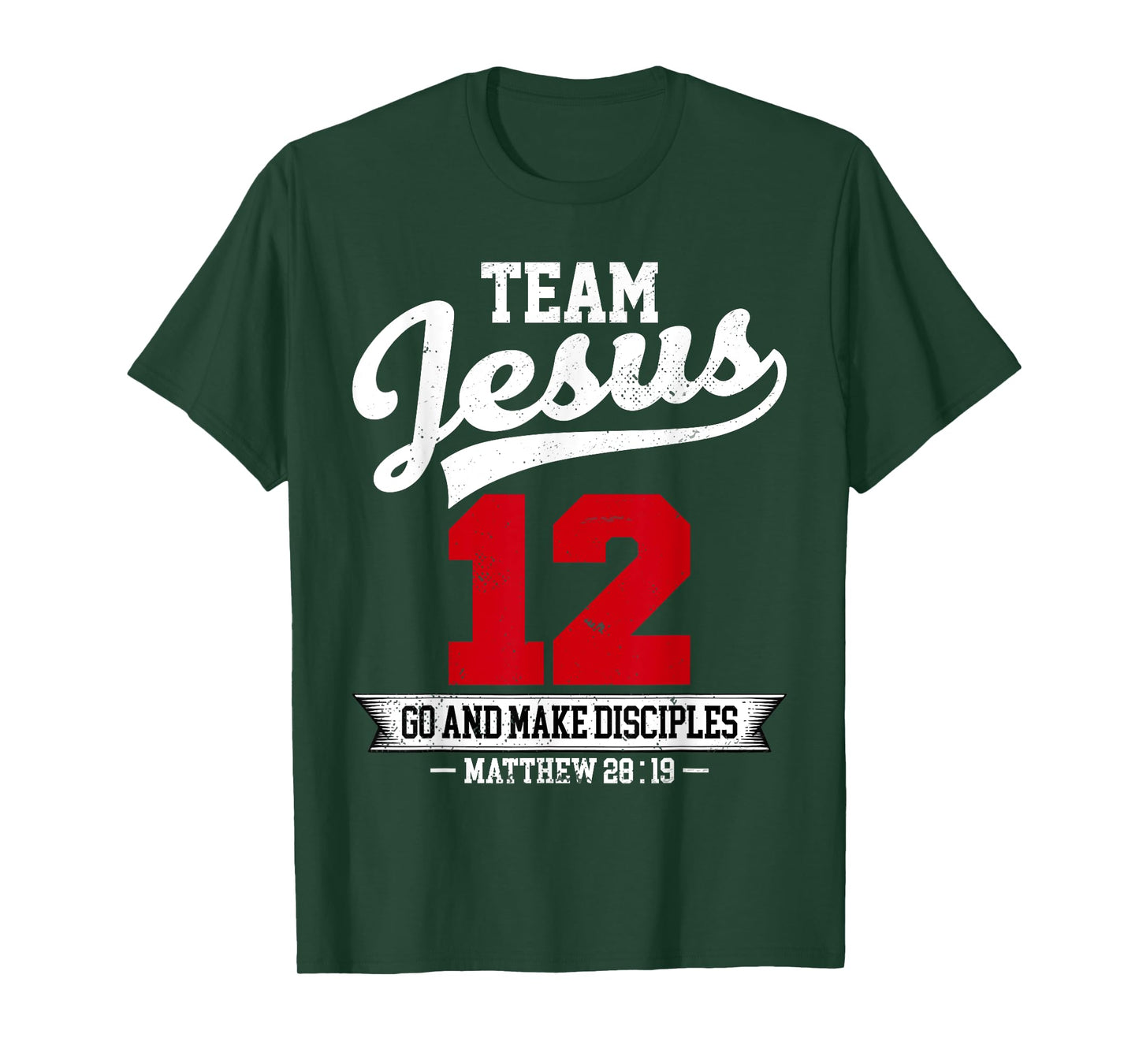 Jesus and Baseball Team Jesus Christian Matthew 28:19 Verse T-Shirt