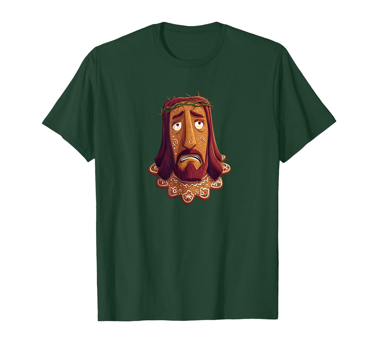 Jesus Christ Face in Gingerbread Look T-Shirt