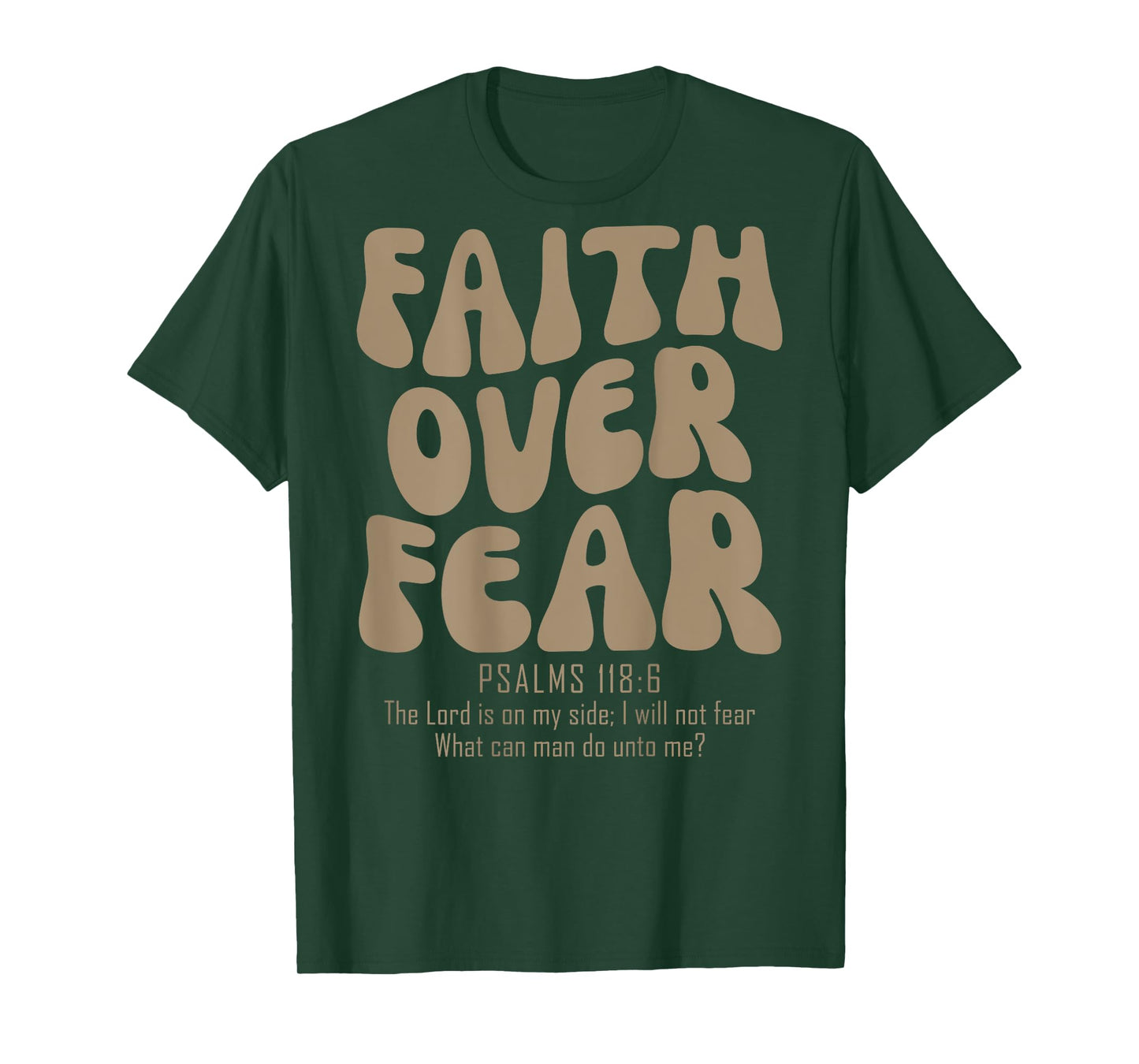 Faith Over Fear Christian Women Girls Jesus Religious T-Shirt