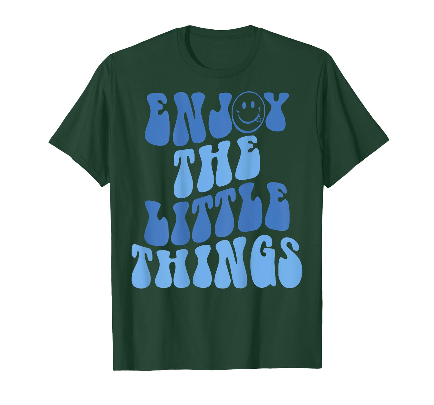 Enjoy The Little Things Aesthetic Words On Back T-Shirt