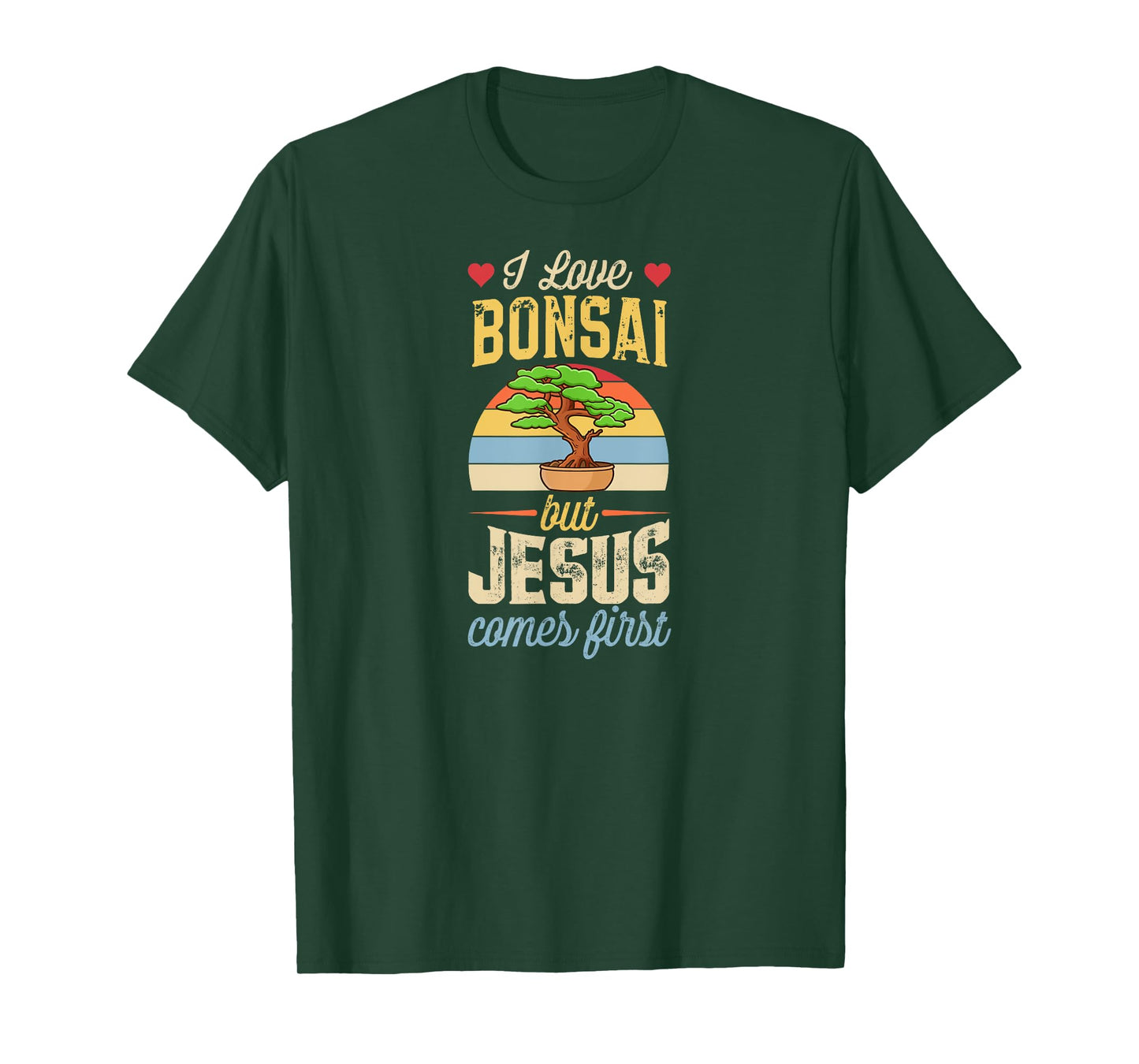 I Love Bonsai But Jesus Comes First Funny Christian T-Shirt