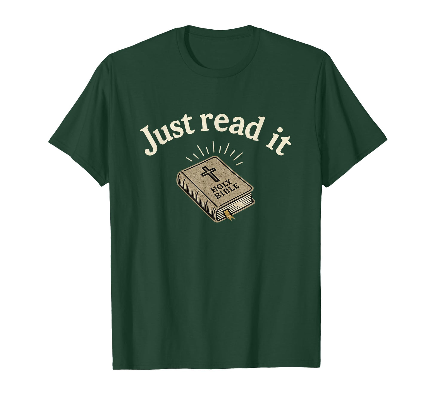 Just Read It | Holy Bible - Cartoon Cross Evangelist T-Shirt