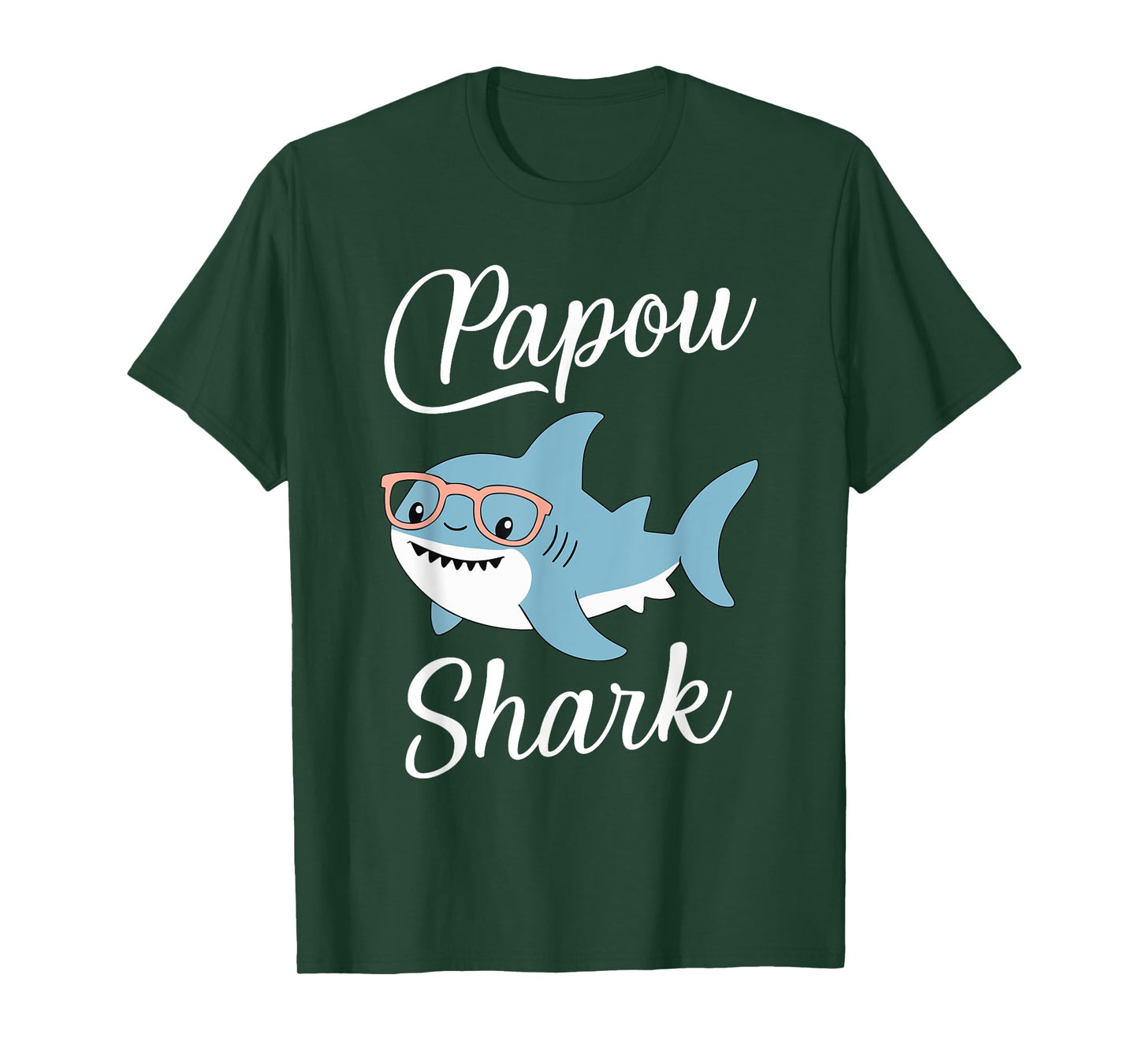 Papou Shark Funny Matching Family Grandpa T-Shirt