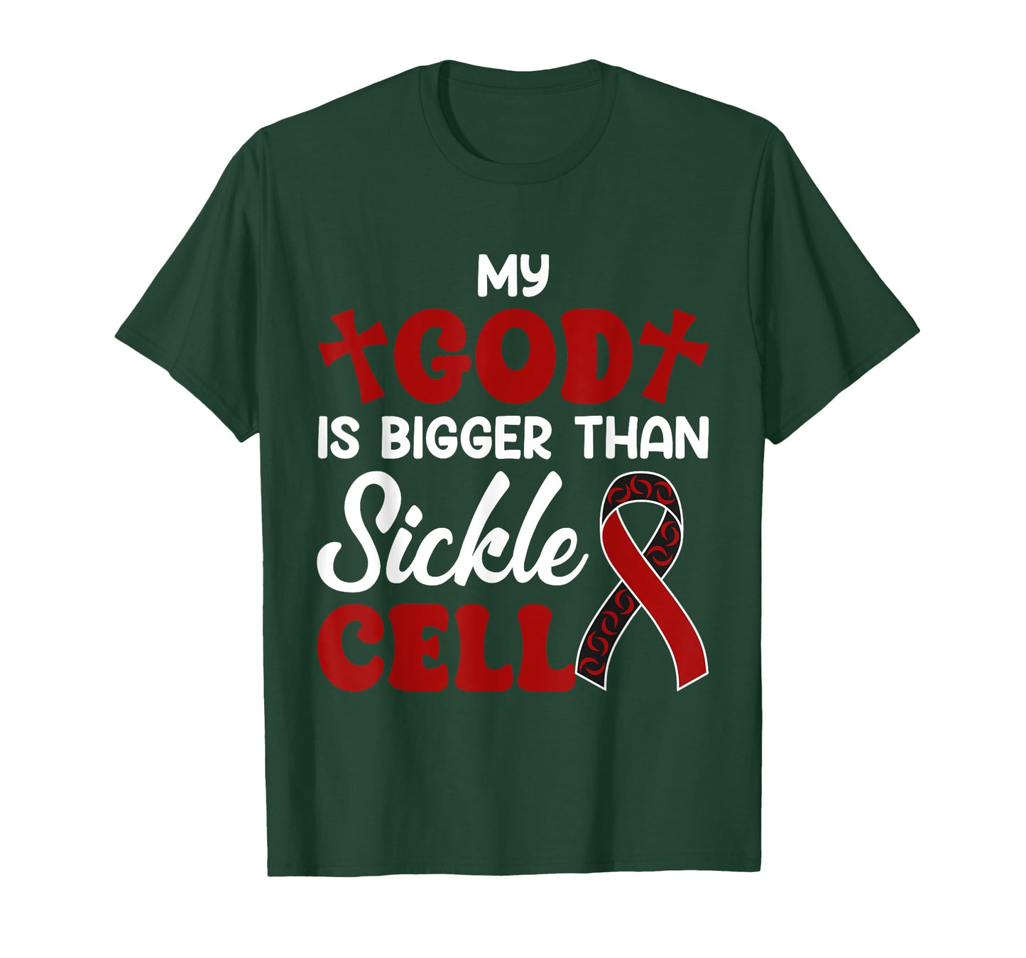 My God Is Bigger Than Gift For Sickle Cell Awareness Anemia T-Shirt