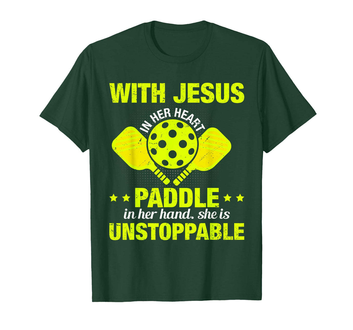 Christian Pickleball Girl Women Religious Jesus Pickleball T-Shirt