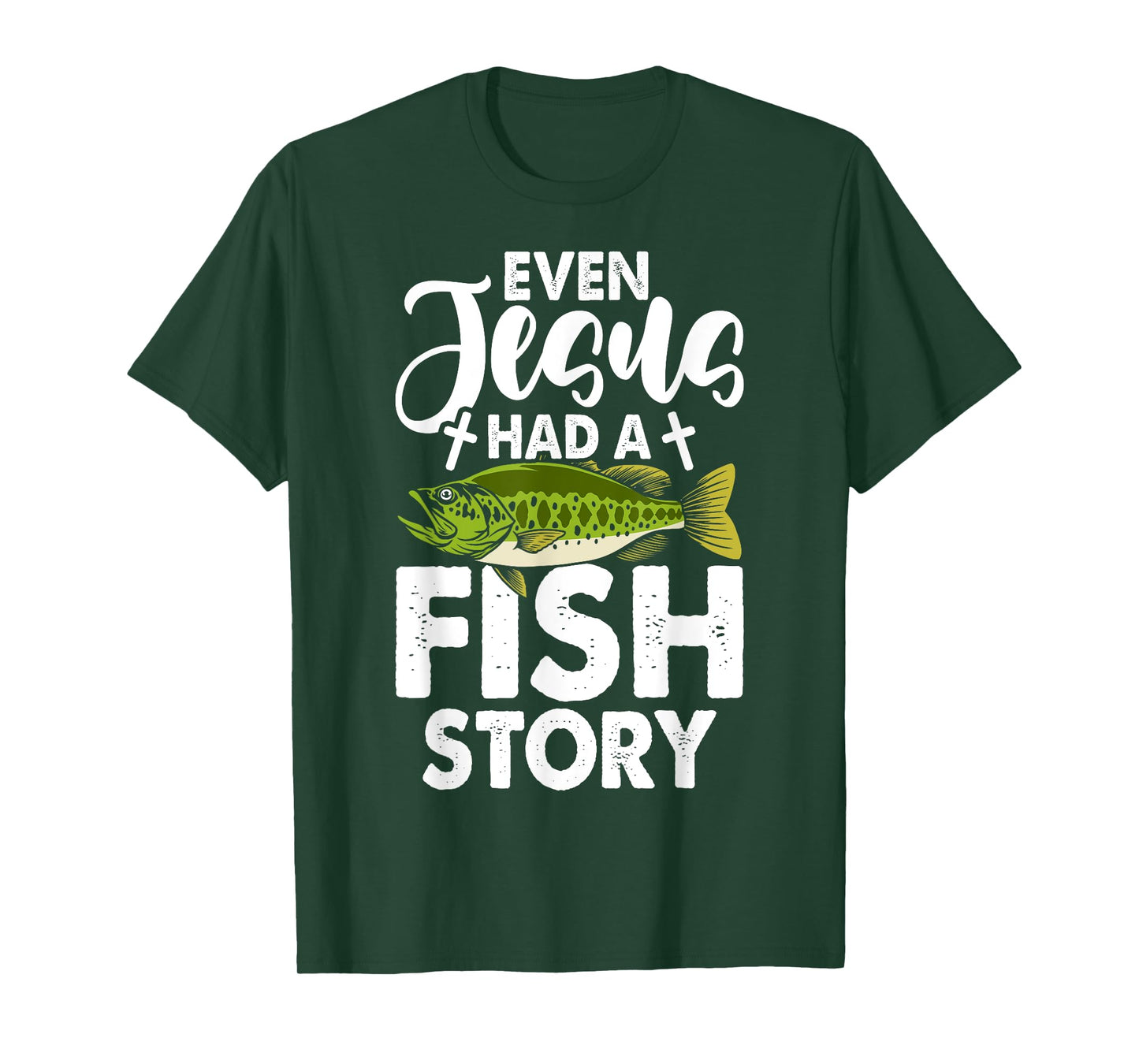 Jesus Fish Story Fisherman God Christ Fishing Christian T-Shirt
