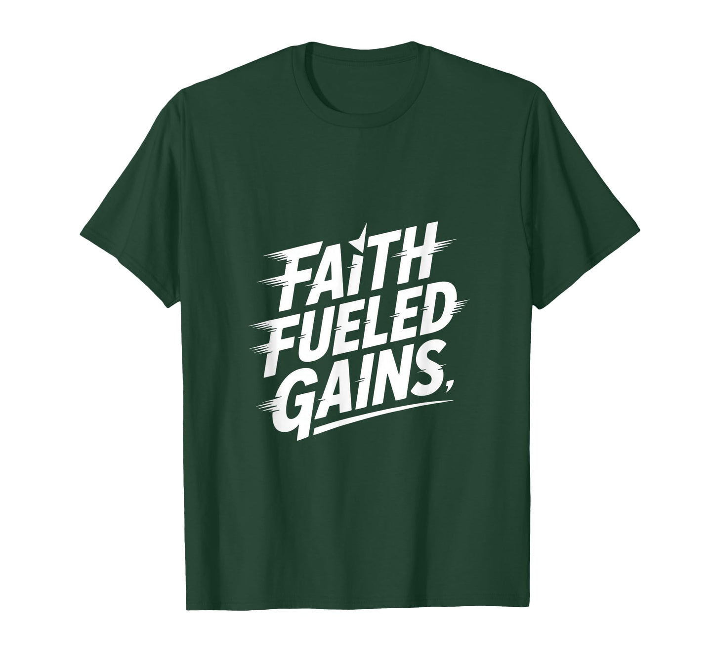 Christian Faith Fueled Gains Gym Fitness Motivation T-Shirt