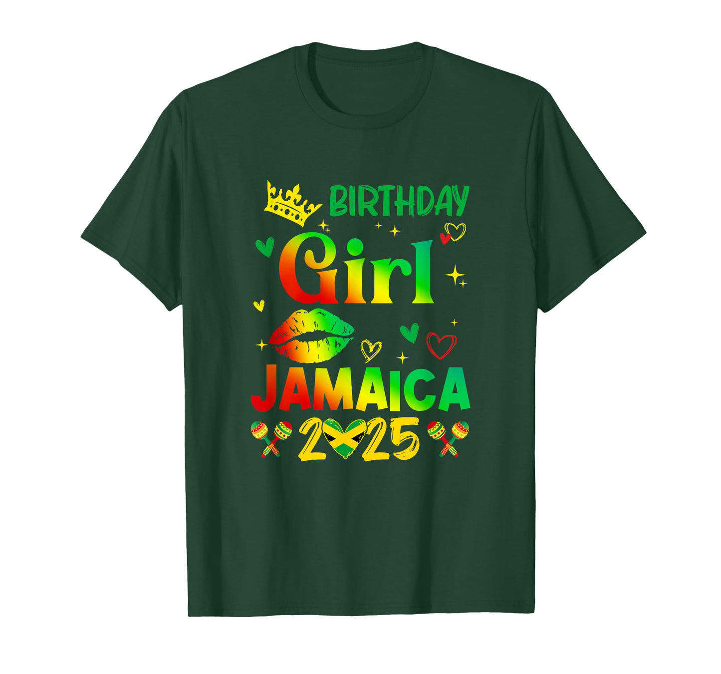 Funny Birthday Girl Jamaica 2025 Birthday Trip Vacation T-Shirt
