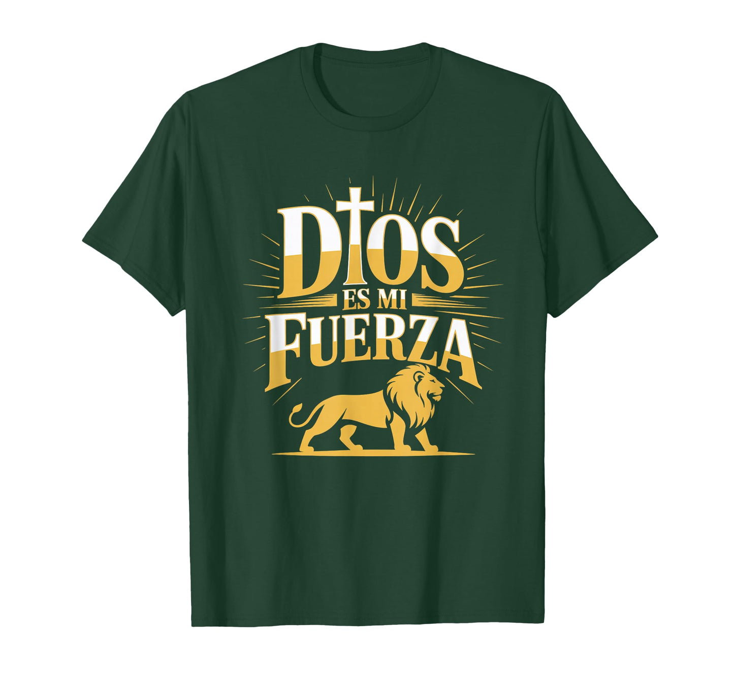 Dios ES Mi Fuerza Camiseta Cristiana Jesús Latino Hispano T-Shirt