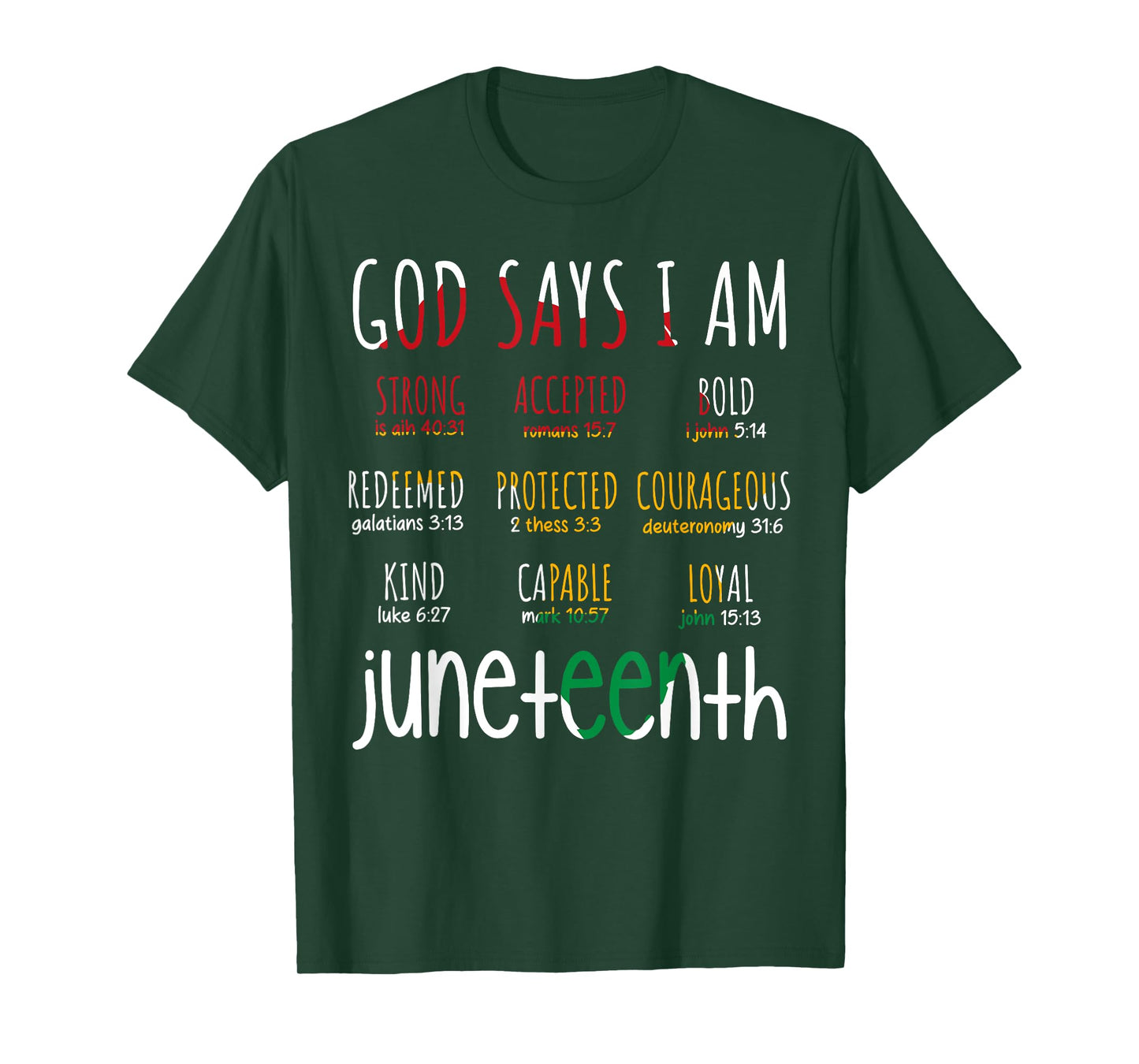Juneteenth God Say I Am Bible Verse Religious Christian T-Shirt
