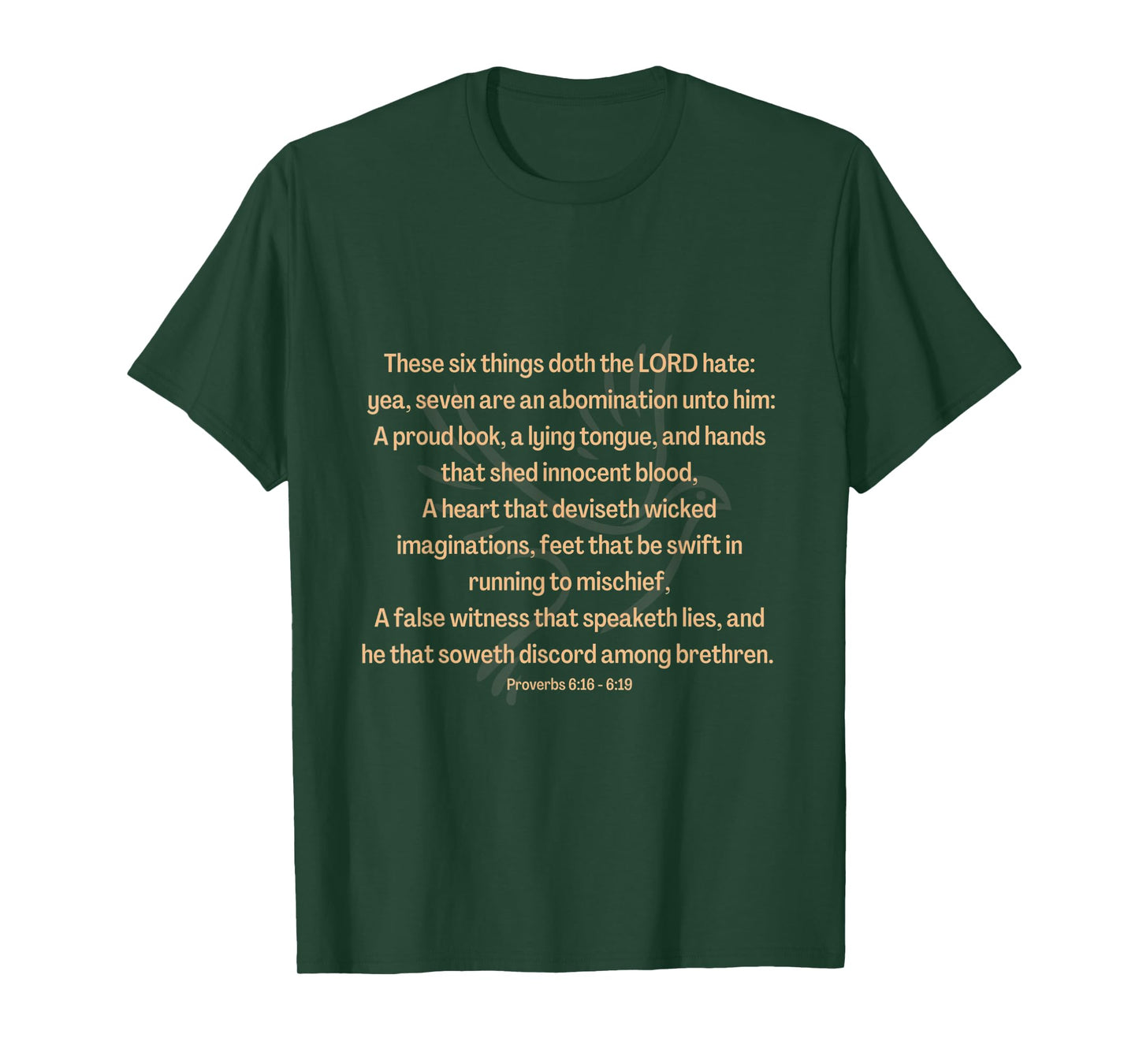 Bible Verse Proverbs 6:16 - 6:19 T-Shirt