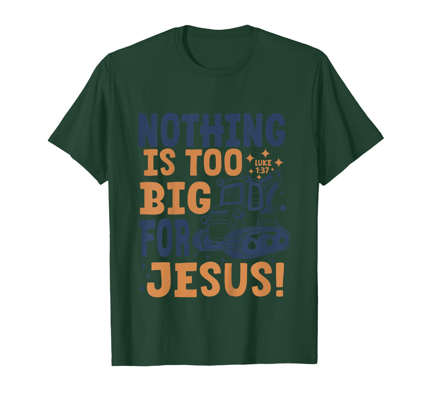 Nothing is Too big for Jesus Retro Kids Christian Religious T-Shirt
