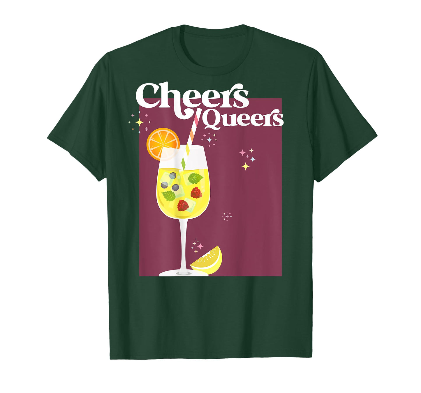 CHEERS QUEERS X LGBTQIA LGBTQ Gay Pride Month Love BACKPRINT T-Shirt