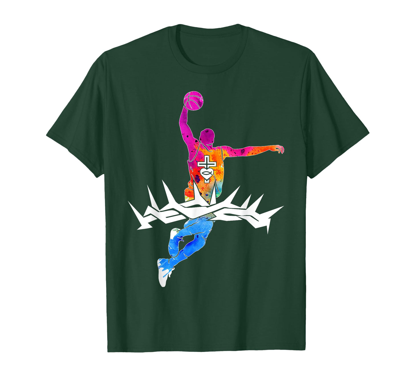 Religious Jesus Basketball Christian GOD Basketball T-Shirt
