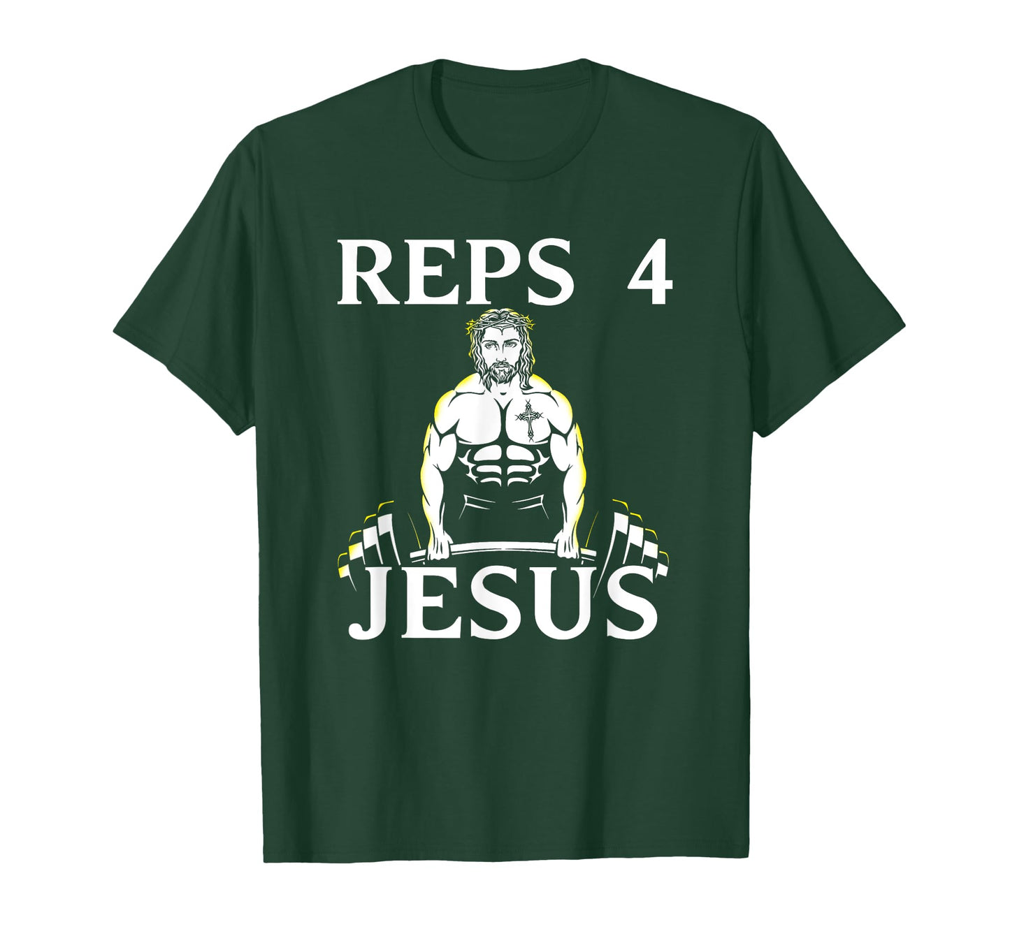 Reps For Jesus - Funny Weightlifting Tshirt for Christians! T-Shirt