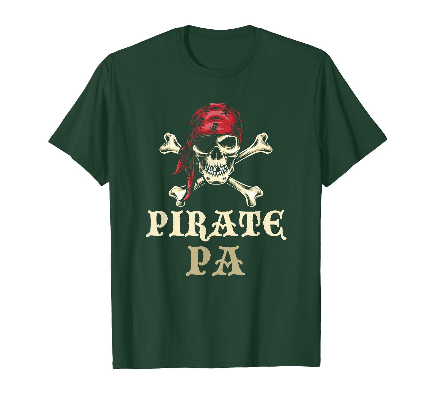 Pirate Pa Skull Matching Grandpa Halloween Costume T-Shirt