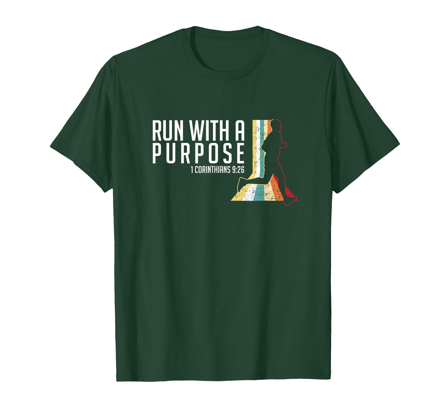 Bible Verse 1 Corinthians 9 26 Running Fitness T-Shirt