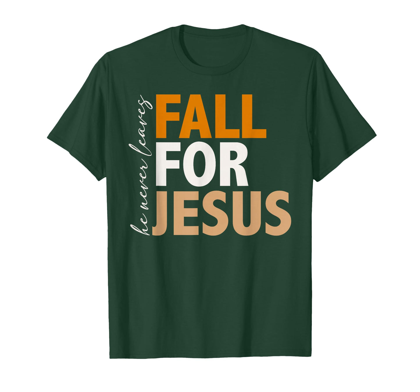 Fall for Jesus Retro Fall Christian Autumn Typograph Jesus T-Shirt