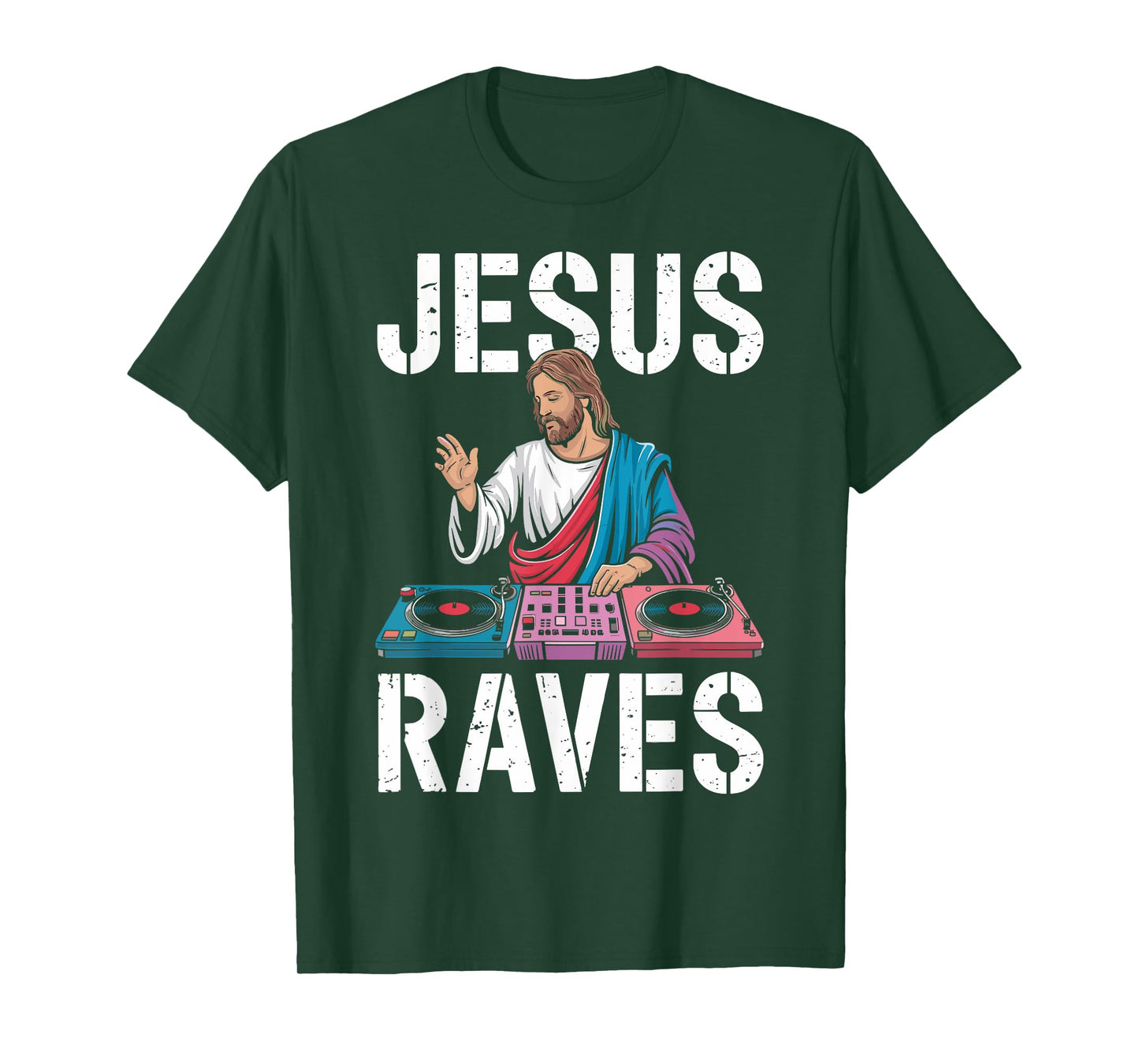Jesus Raves for EDM Lovers and Party Enthusiasts T-Shirt
