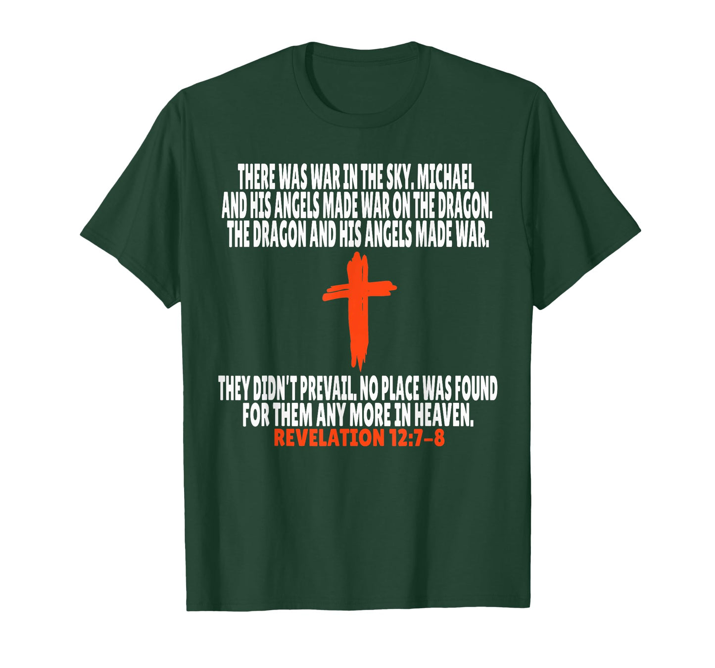 Revelation 12:7-8 Bible Verses Scripture T-Shirt