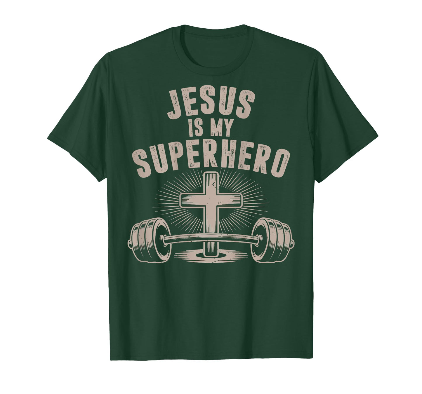 Jesus is My Superhero Funny Christian Workout Gym Men Women T-Shirt
