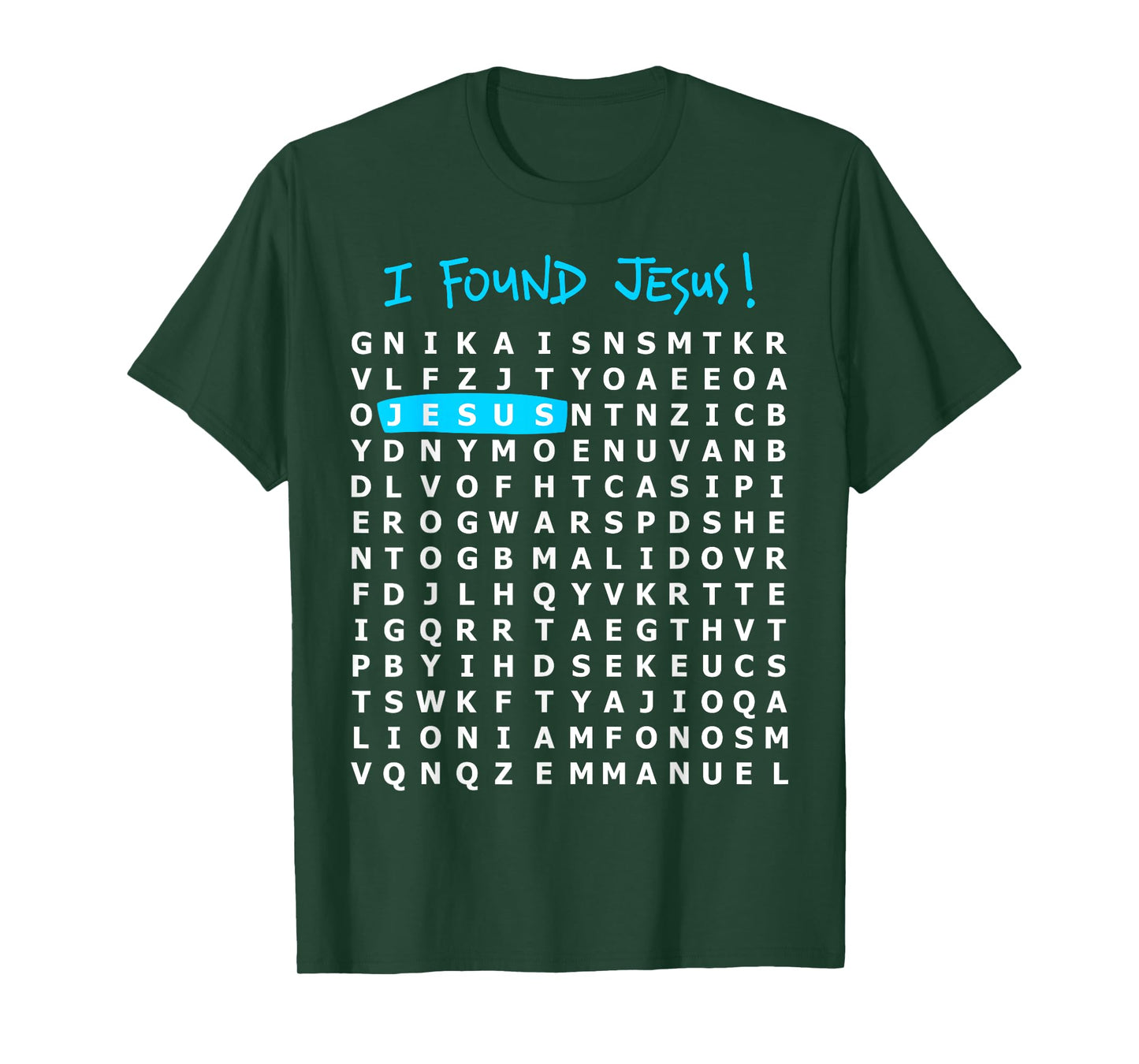 I Found Jesus Crossword Puzzle - Christian Shirt T-Shirt