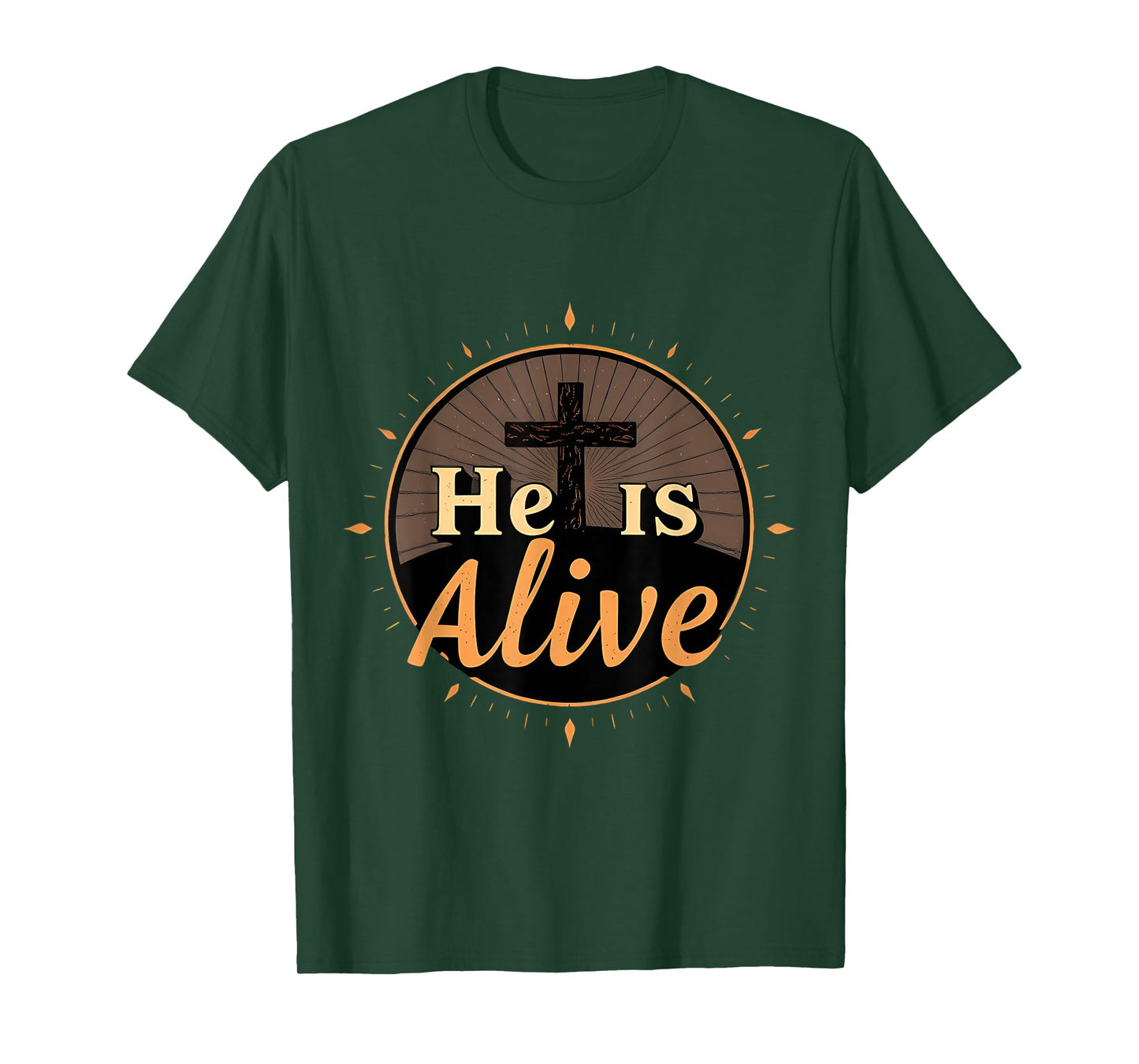He Is Alive Happy Easter Day Jesus Christ Risen Resurrection T-Shirt