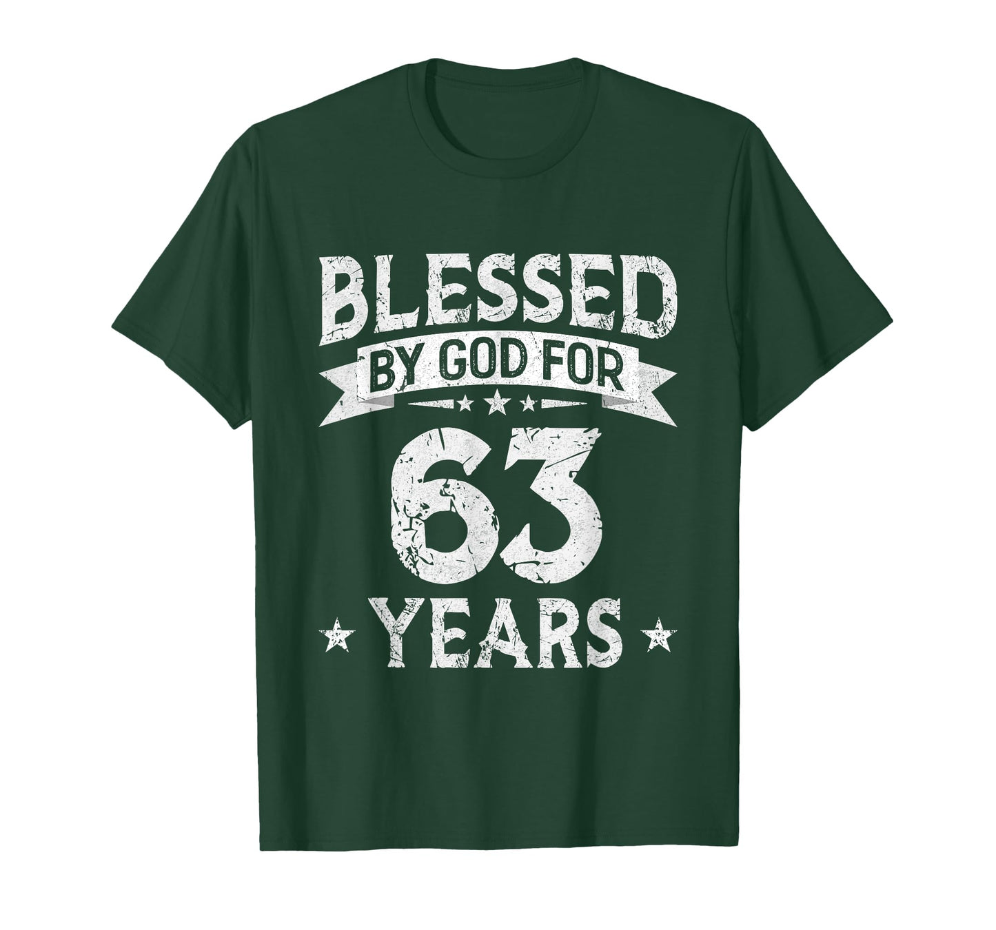 Blessed By God For 63 Years Old 63th Birthday Gifts For Men T-Shirt