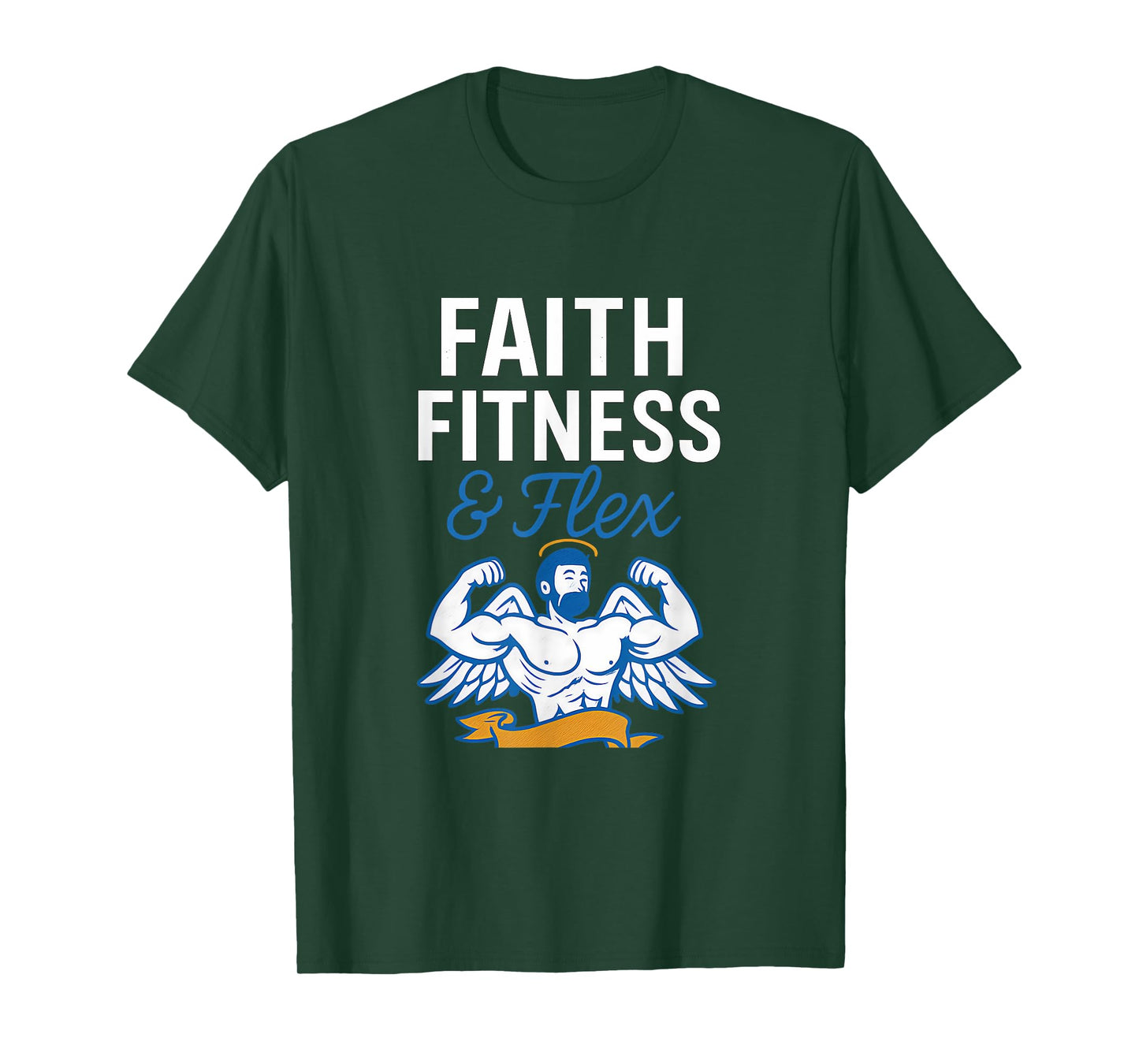 Faith Fitness & Flex Christian Gym Graphic T-Shirt